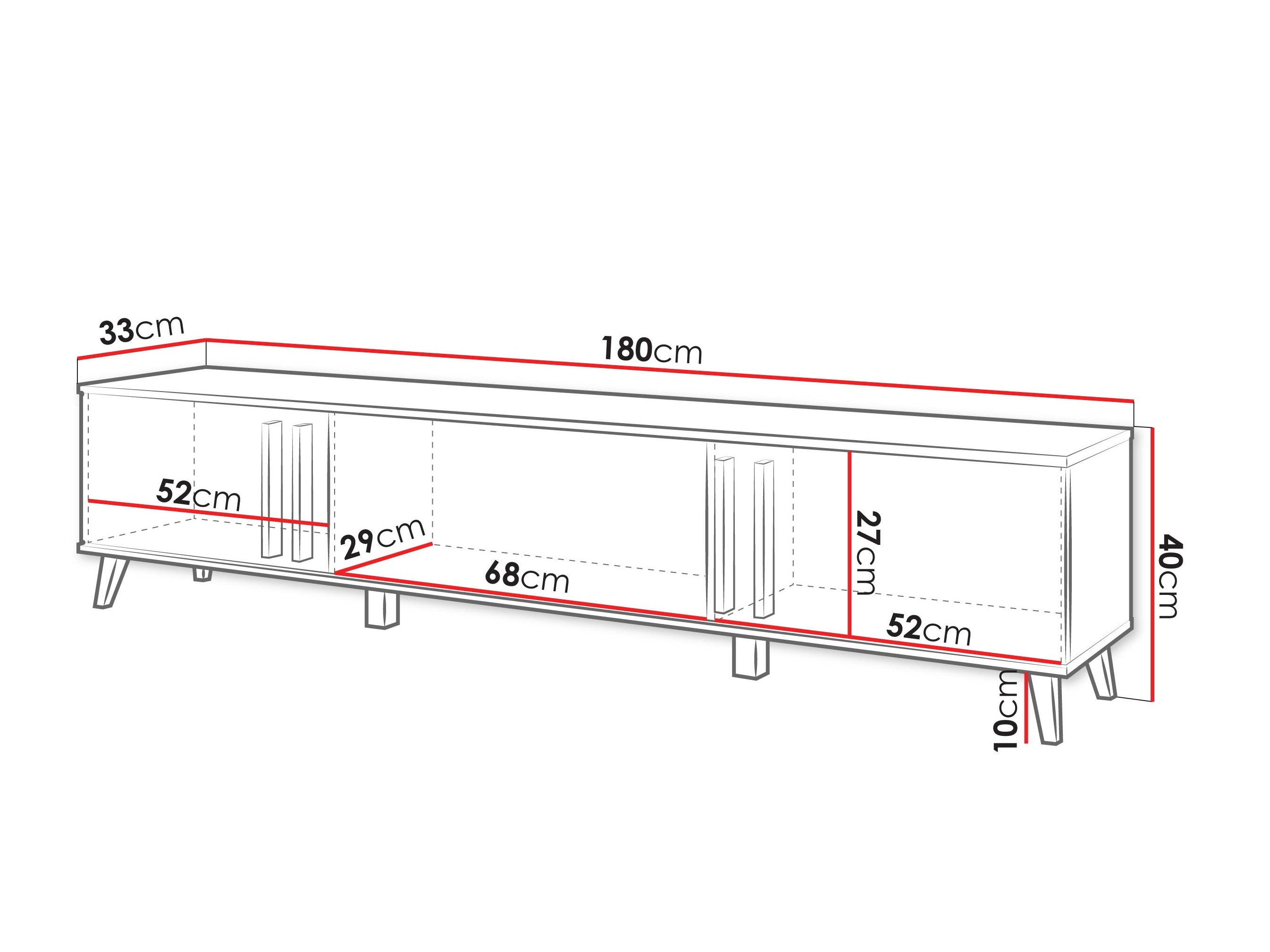 Mueble TV Temora 101 (Roble Artisan + Grafito)