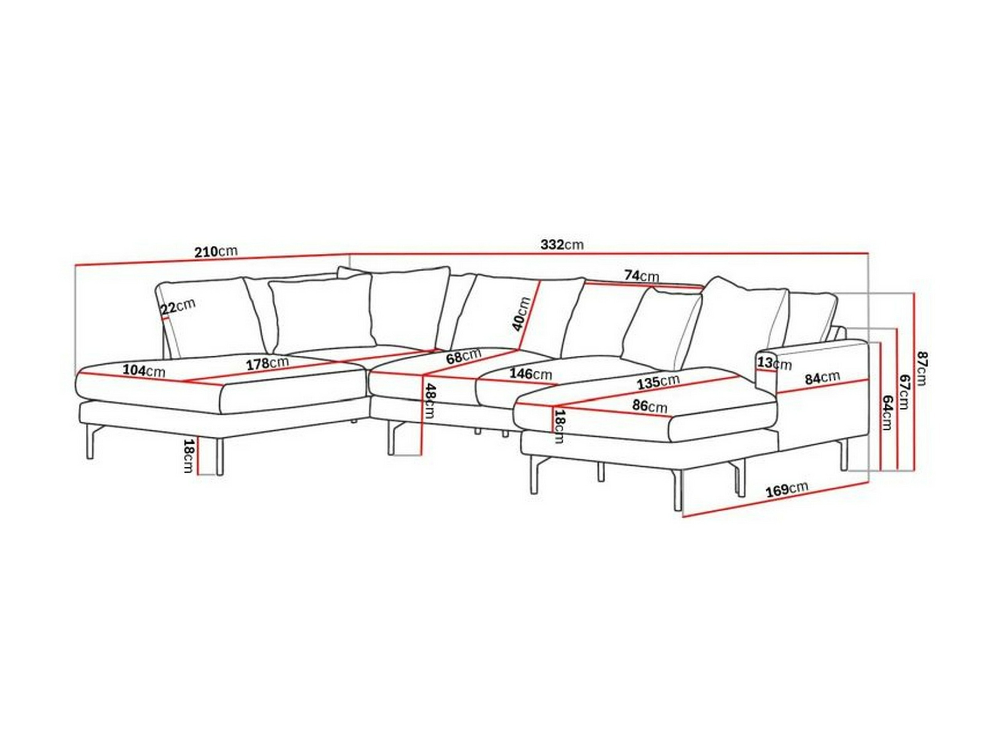 Sofá rinconero Ophliva 113 (Fjord 23)