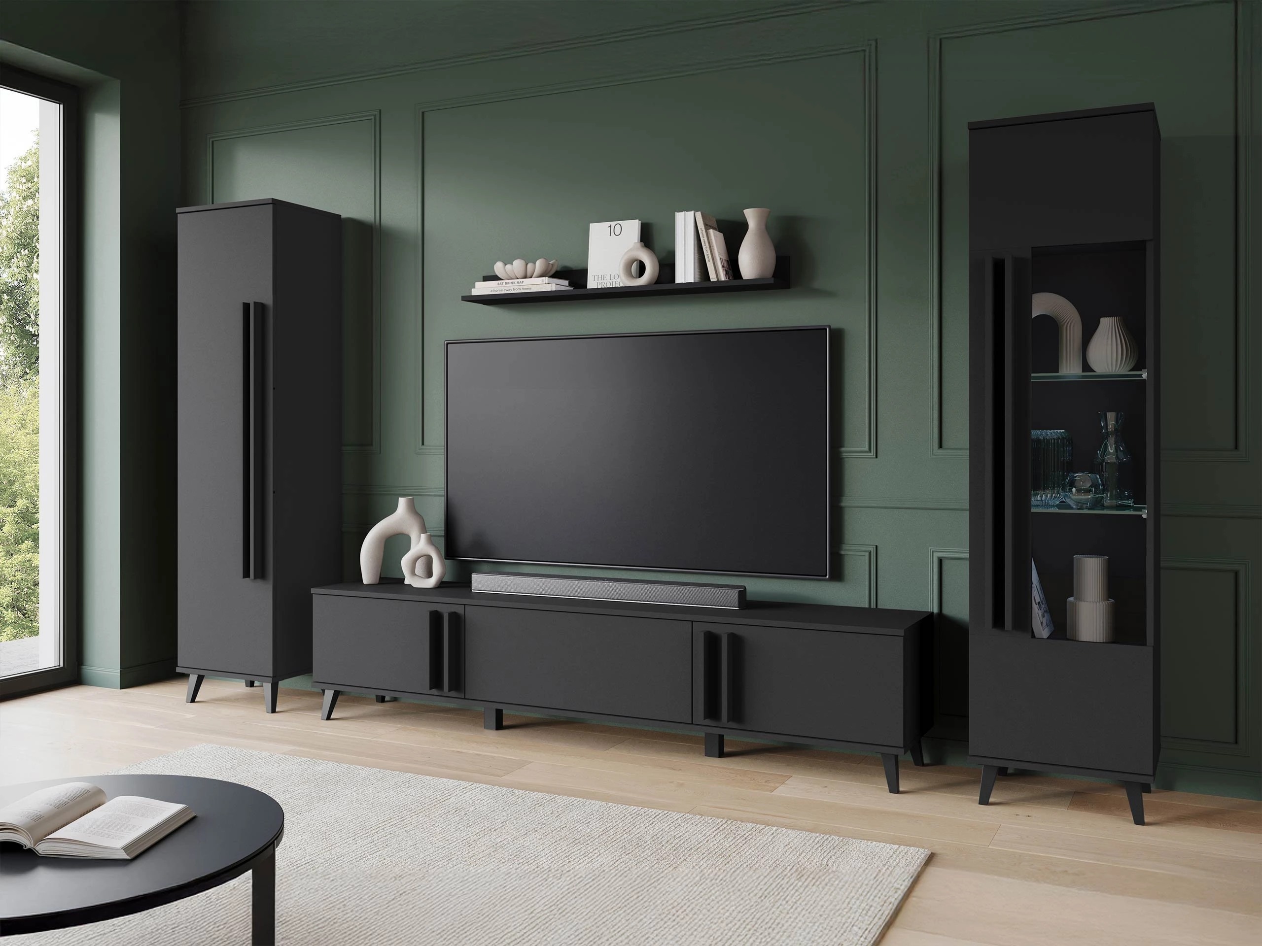 Conjunto de salón Facetor II (Grafito)