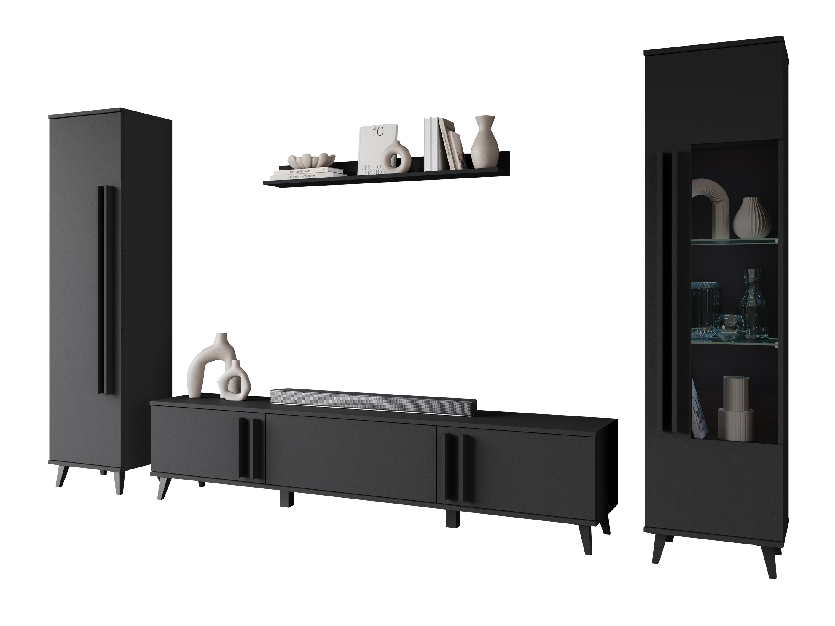 Conjunto de salón Facetor II (Grafito)