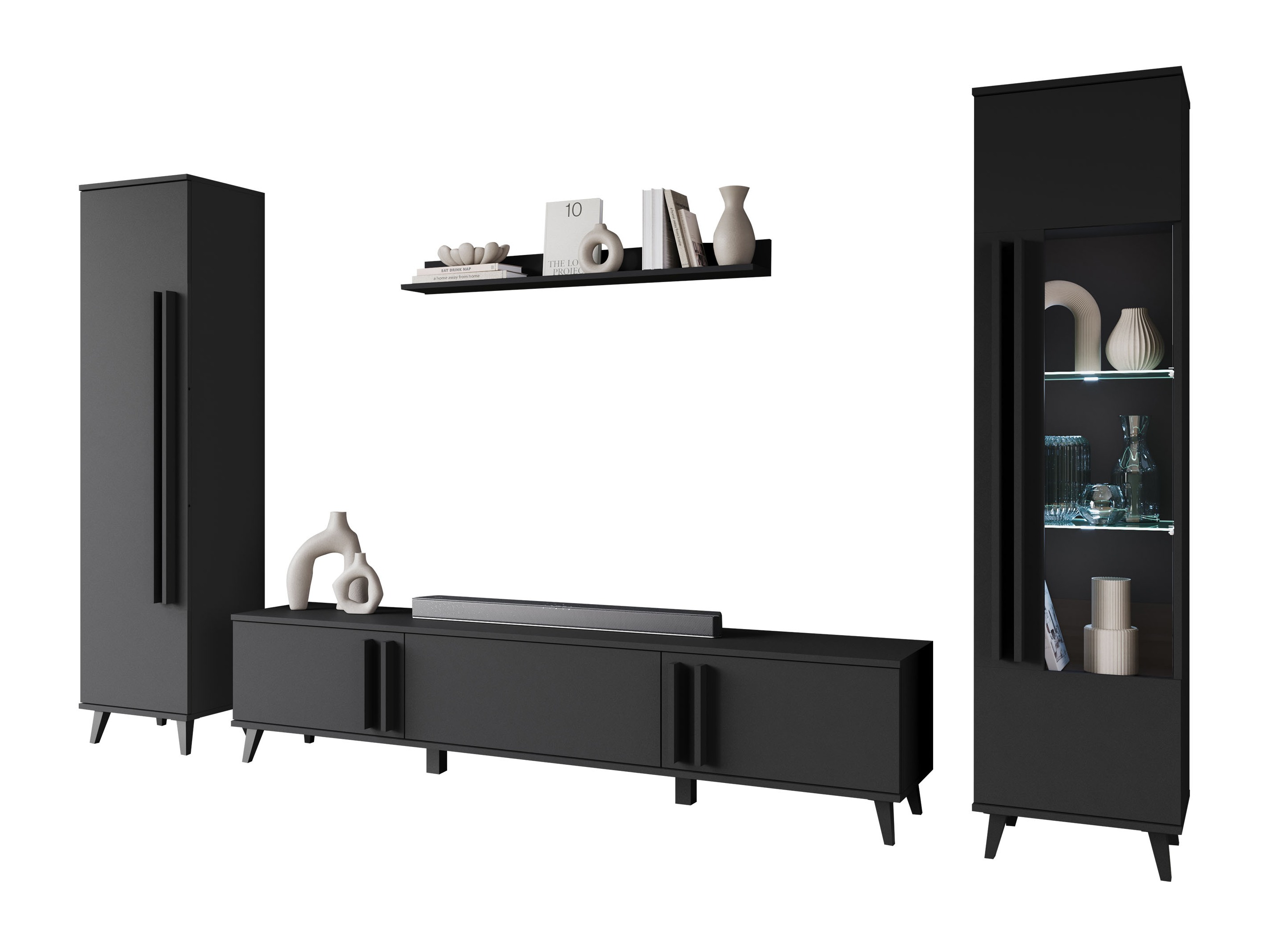 Conjunto de salón Facetor II (Grafito)