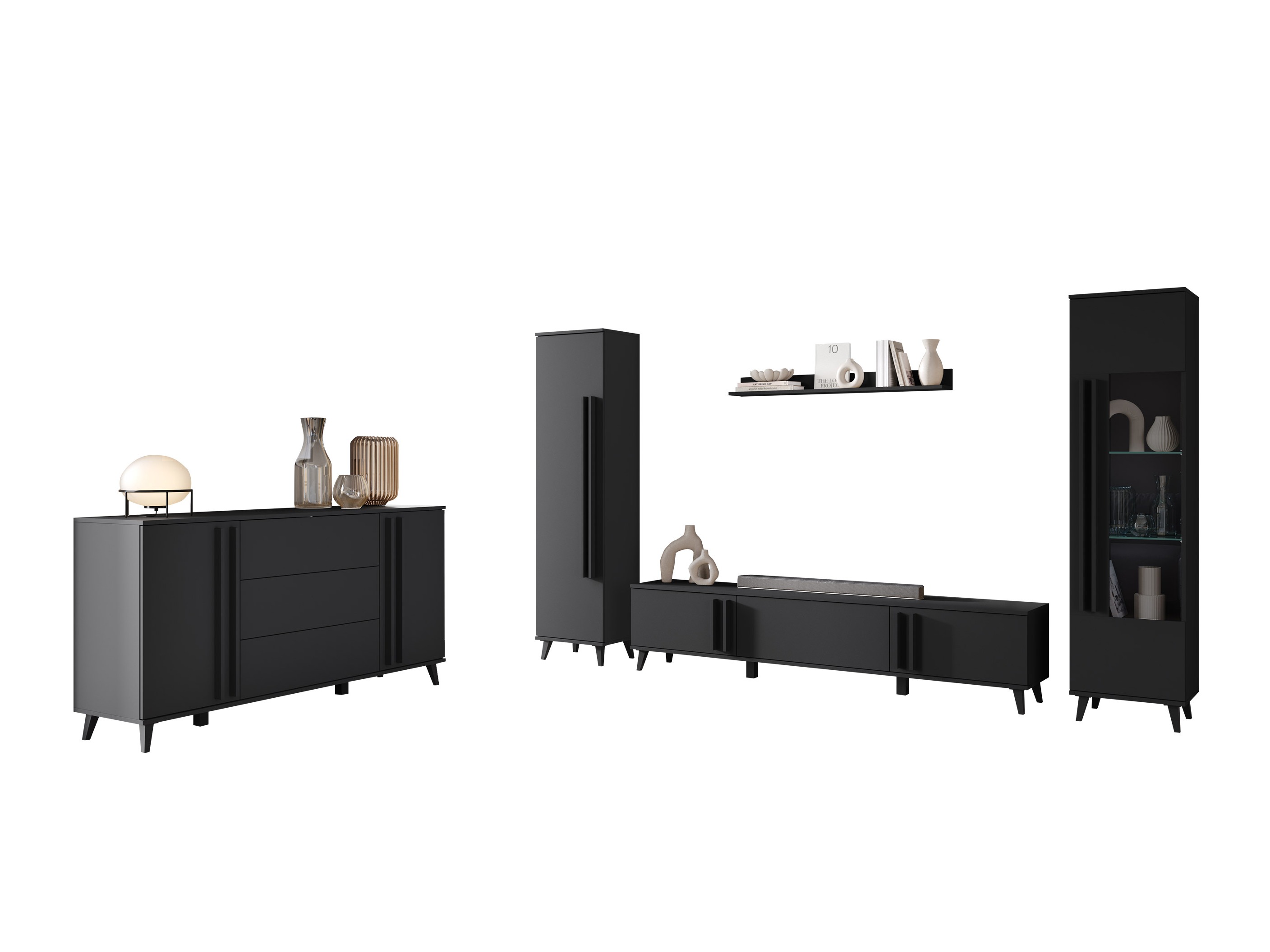 Conjunto de salón Facetor IV (Grafito)