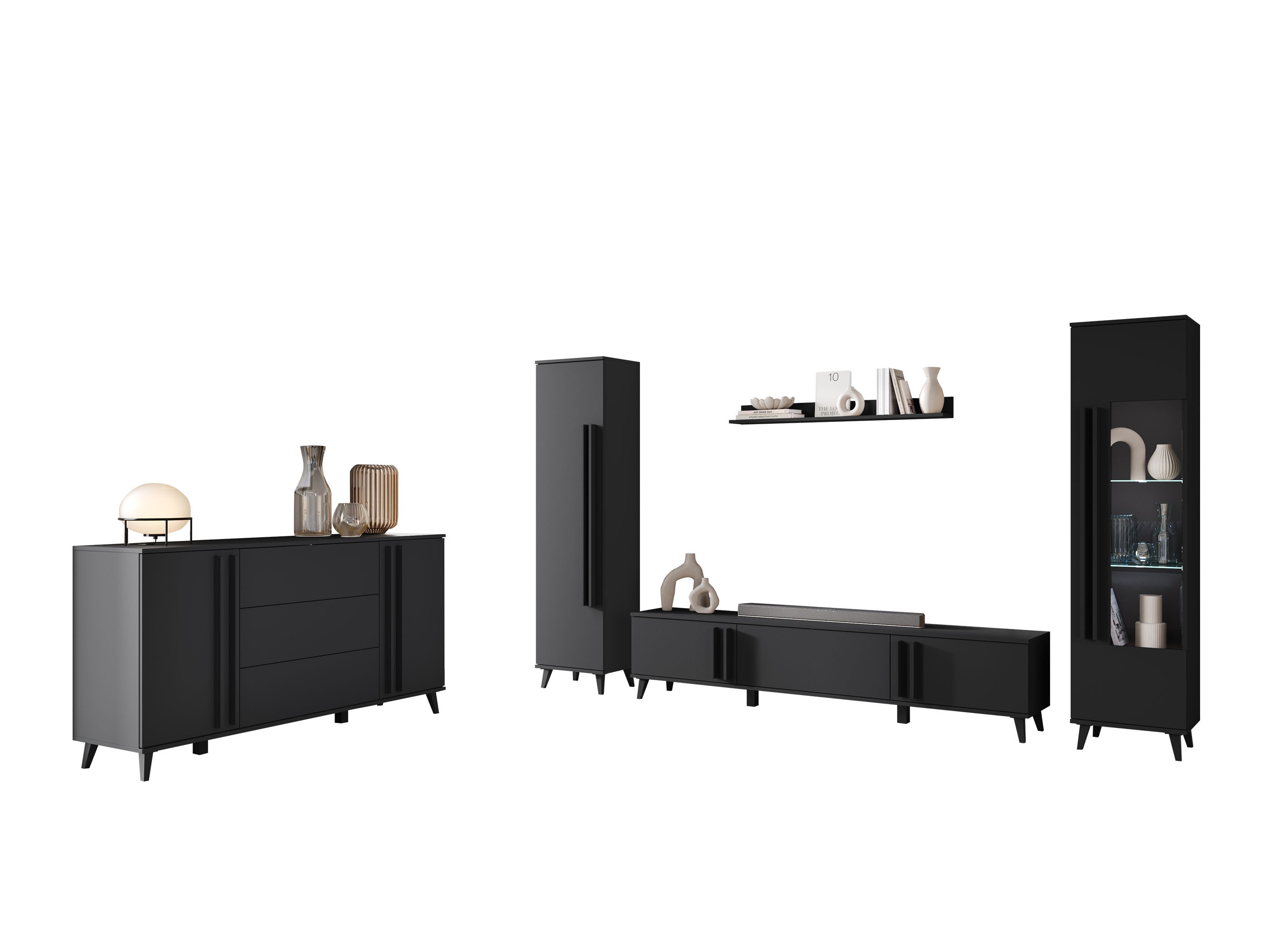 Conjunto de salón Facetor IV (Grafito)