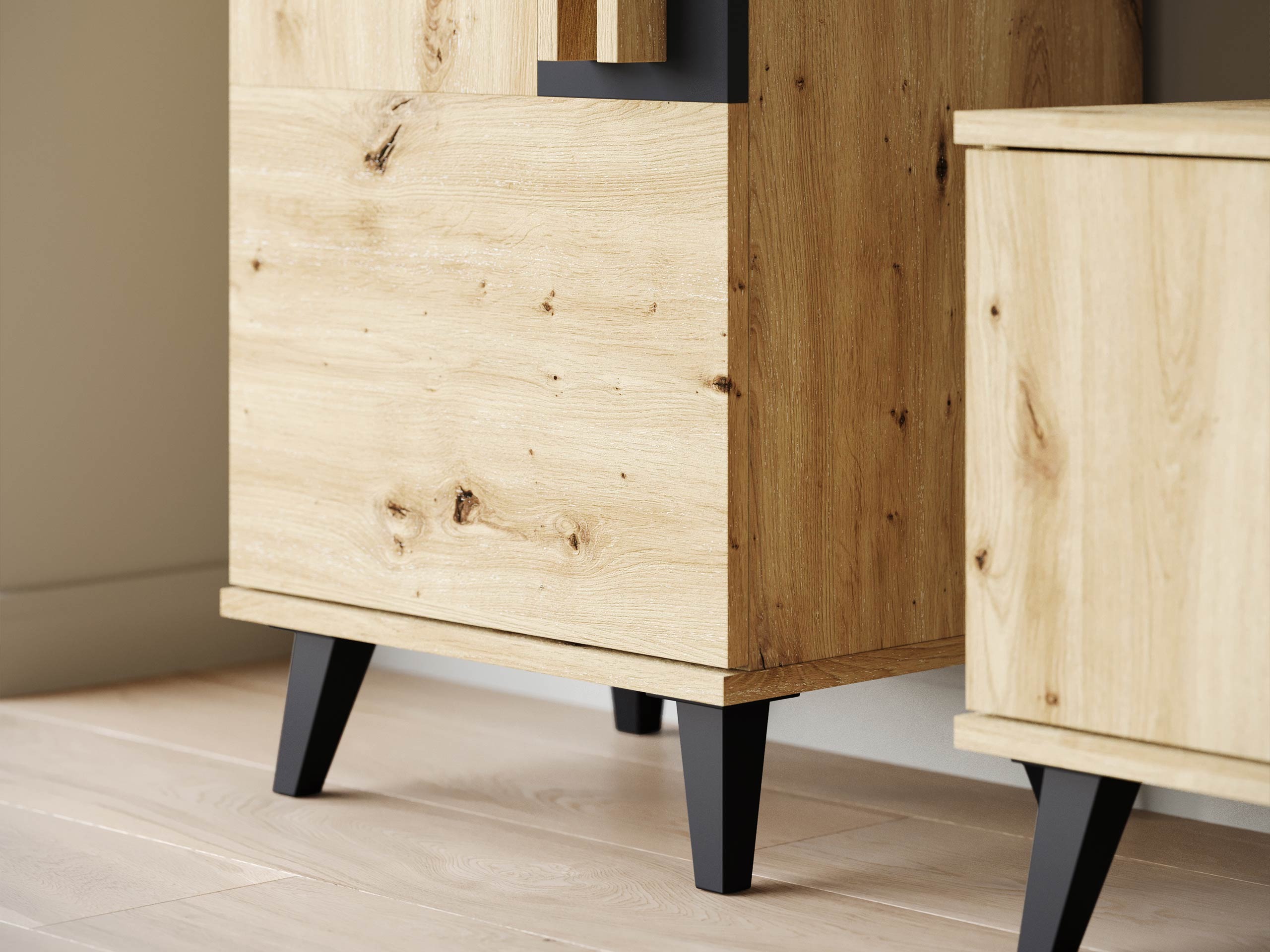 Conjunto de salón Temora 103 (Roble Artisan + Grafito)