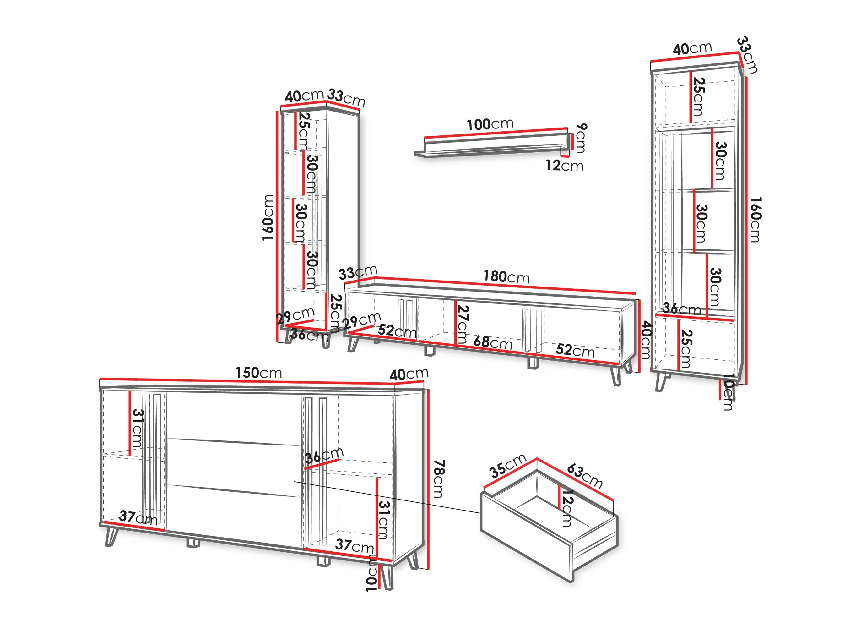 Conjunto de salón Temora 105 (Cachemira)