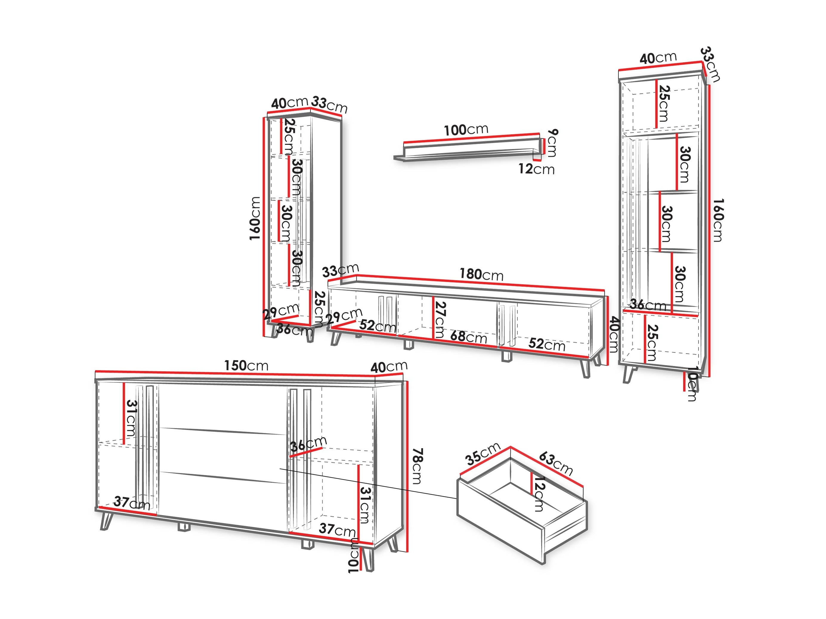 Conjunto de salón Temora 105 (Congo)