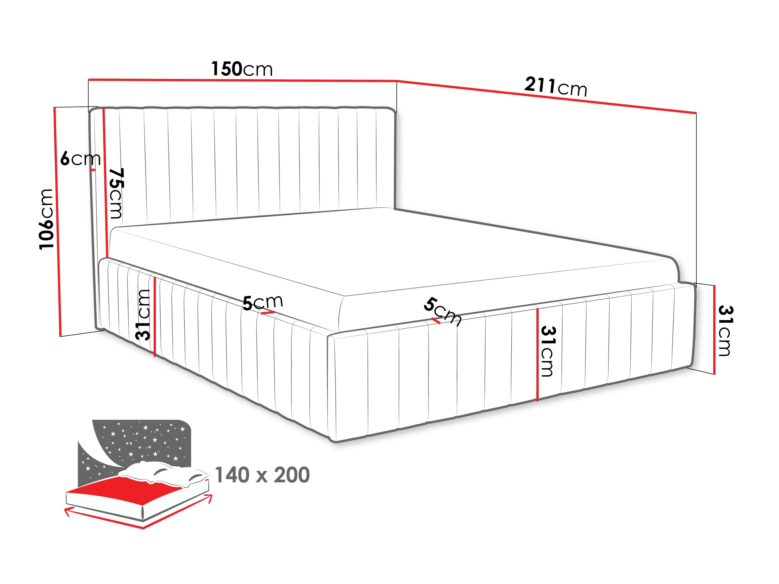 Cama Baltimore 202 (Fresh 8)