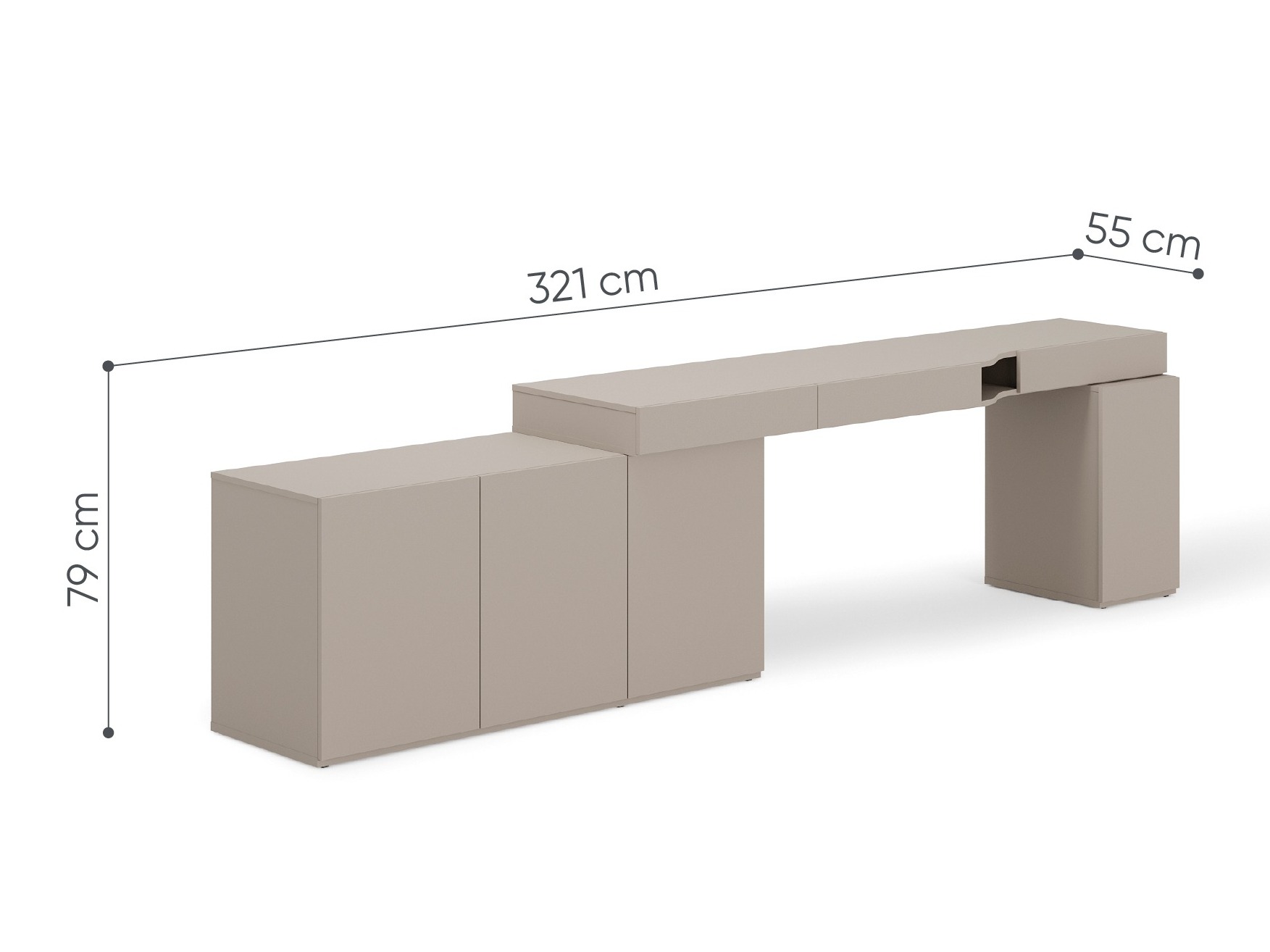 Mesa de oficina Evareve 114 (Izquierda)