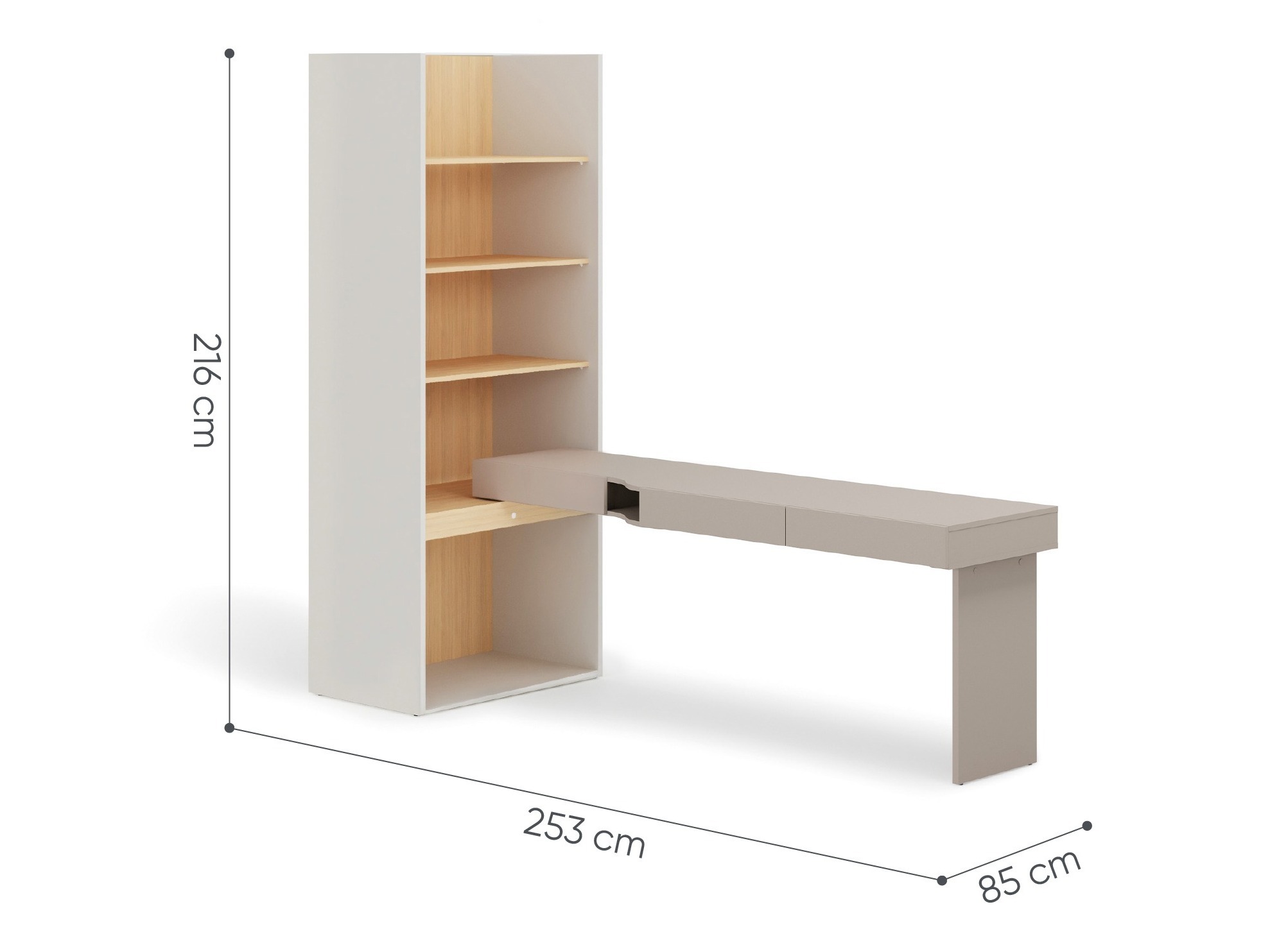 Conjunto para oficina en casa Evareve 120 (Derecha)