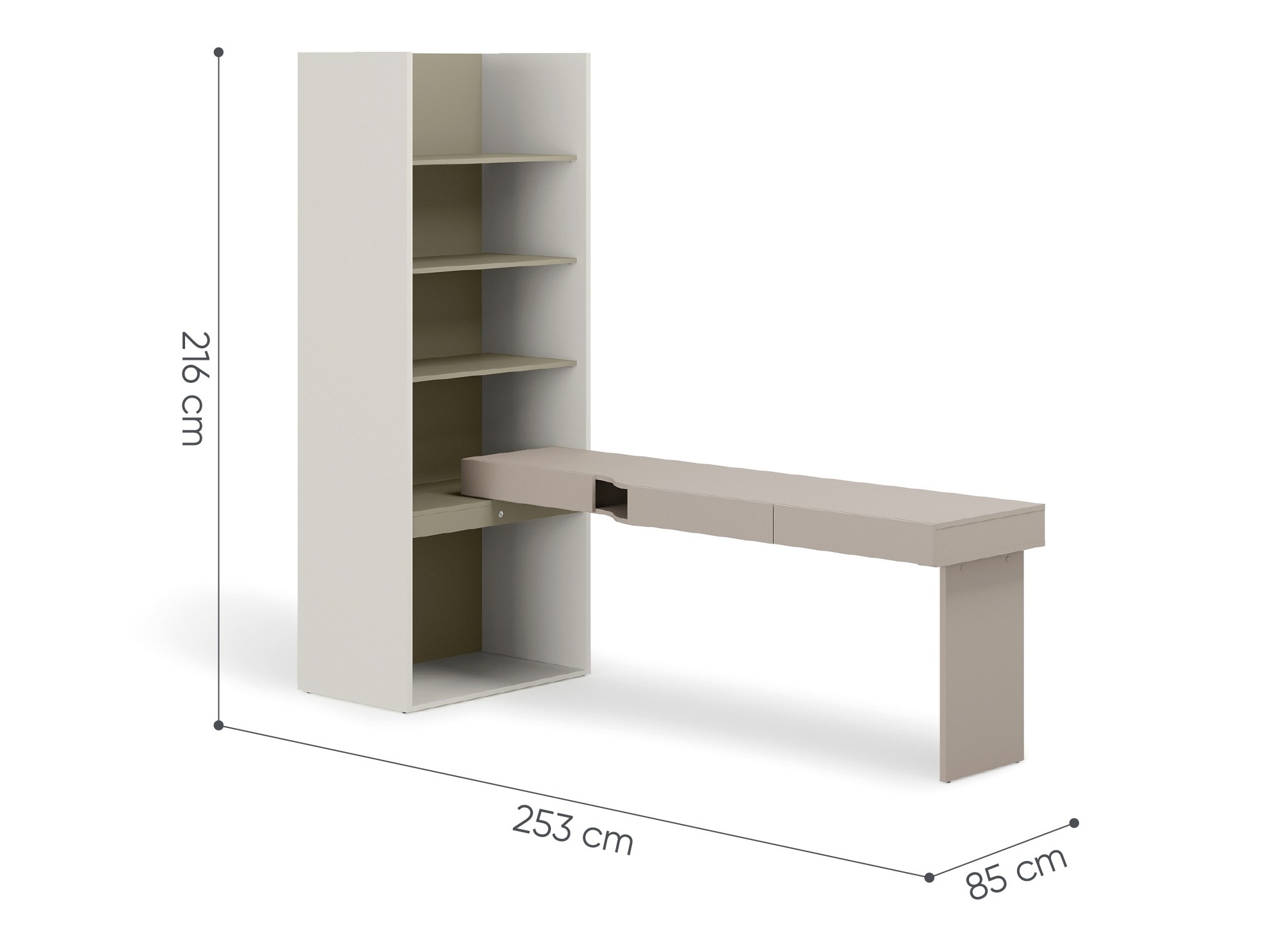 Conjunto para oficina en casa Evareve 120 (Derecha)