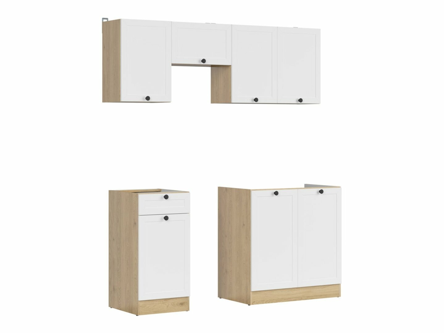 Conjunto de cocina modular Classic White Oak 119