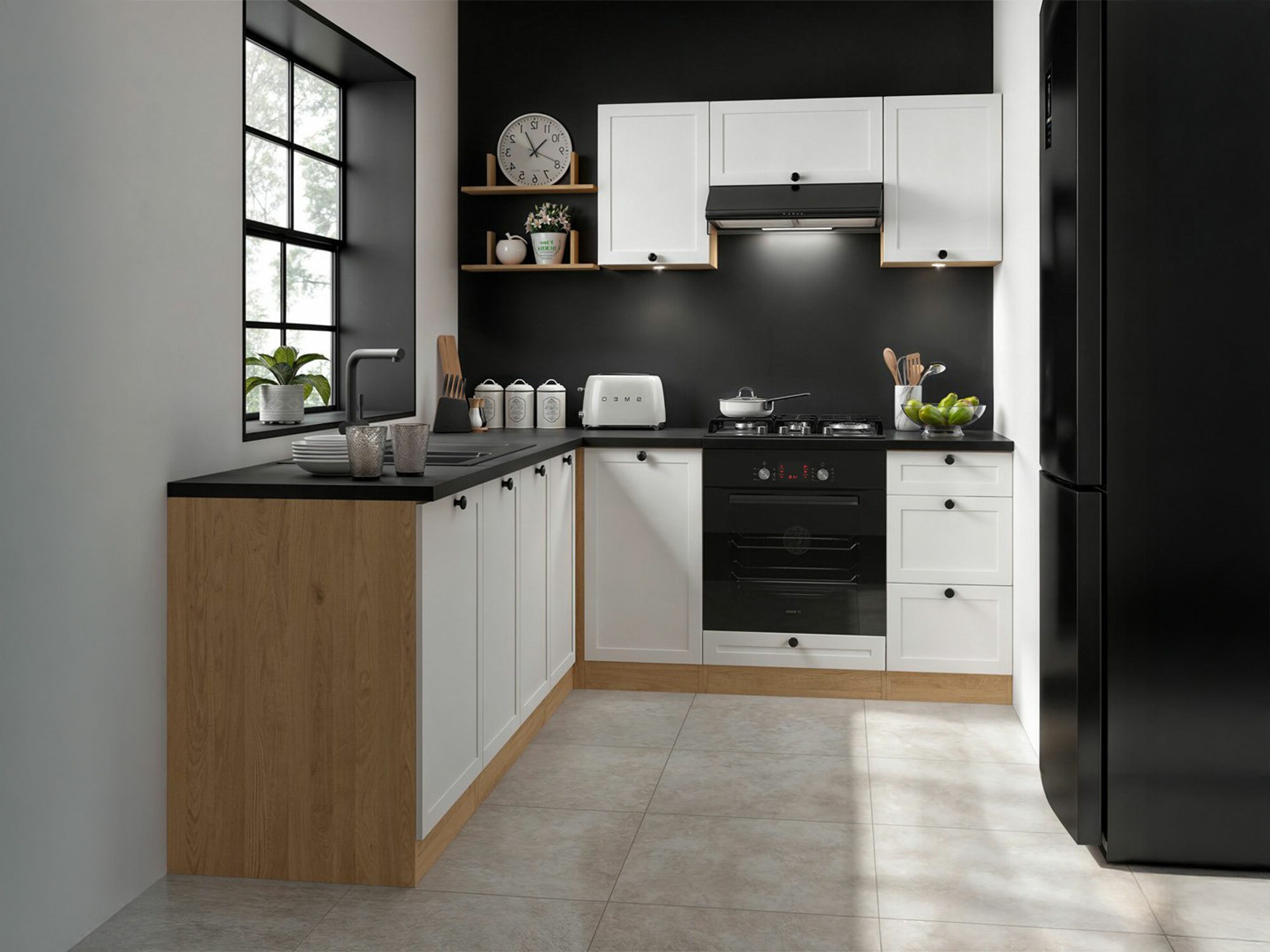 Conjunto de cocina modular Classic White Oak 120