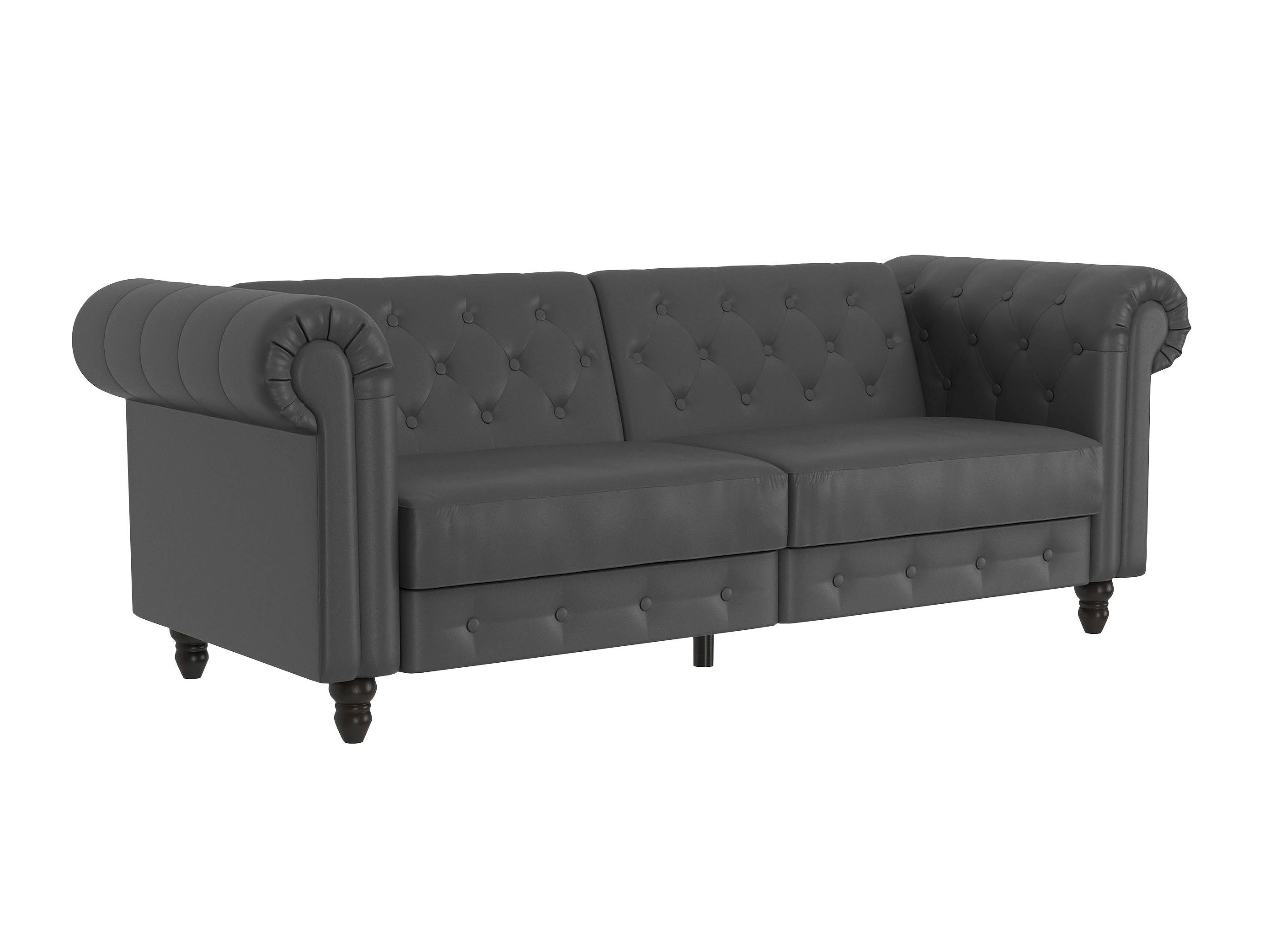 Sofá chesterfield Tulsa 217 (Gris oscuro)
