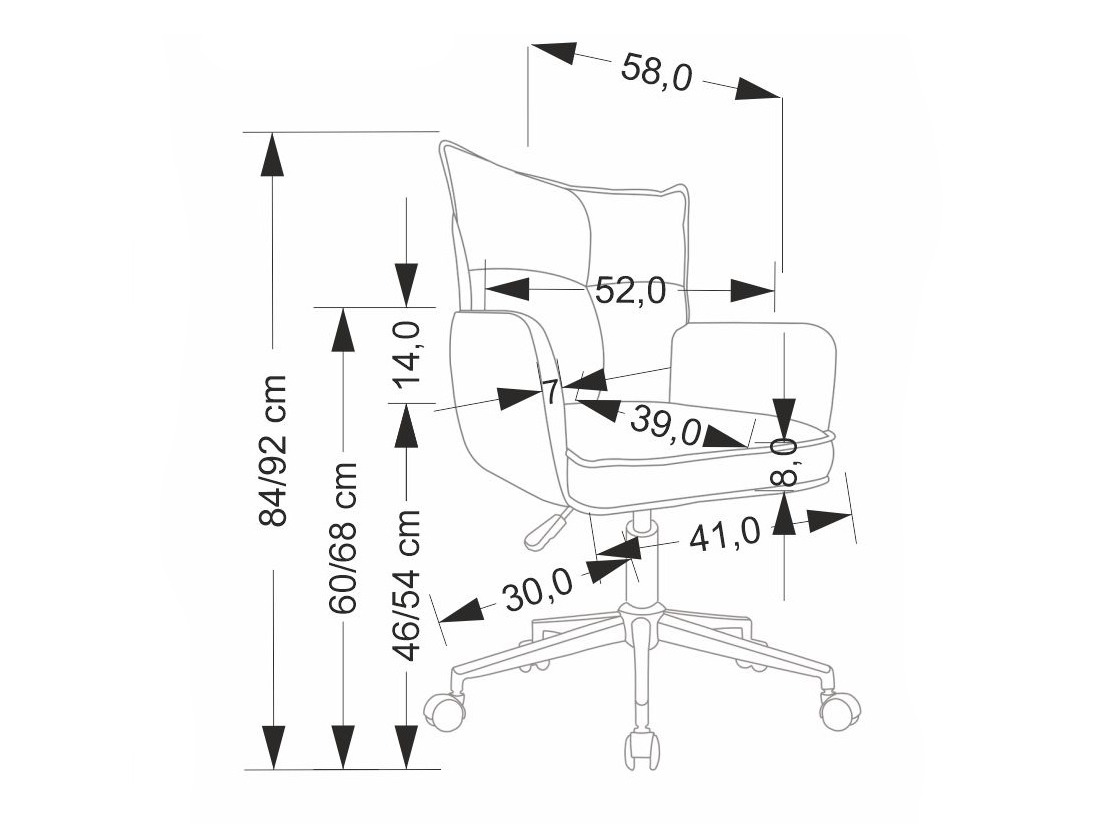 Silla de oficina Houston 2005 (Rosa + Blanco)