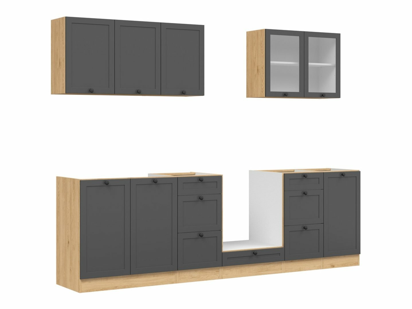 Conjunto de cocina modular Classic Grey Oak 118