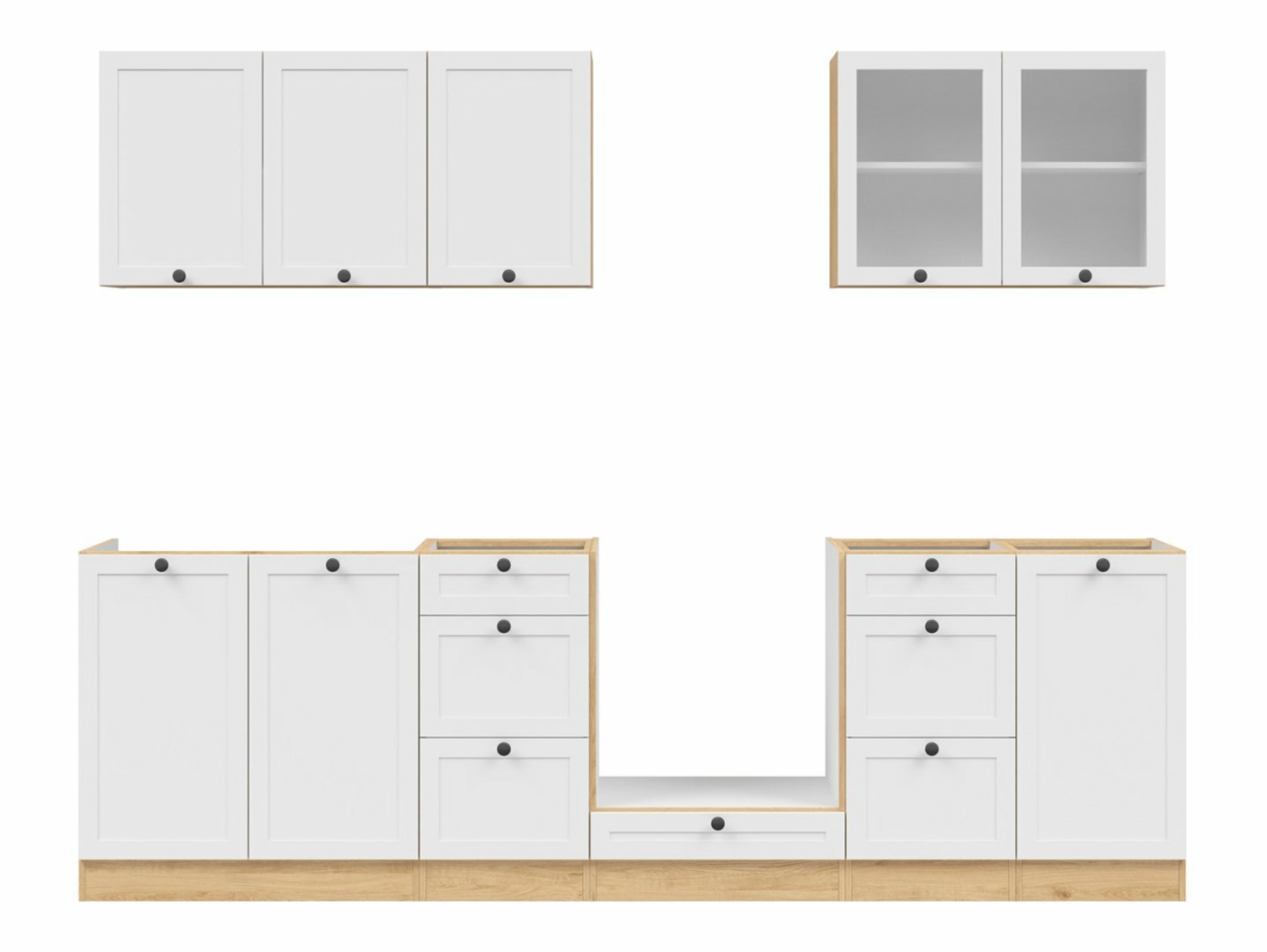 Conjunto de cocina modular Classic White Oak 122