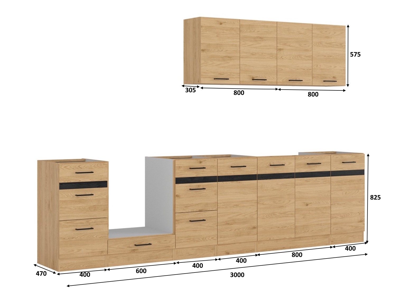 Conjunto de cocina modular Berna 122