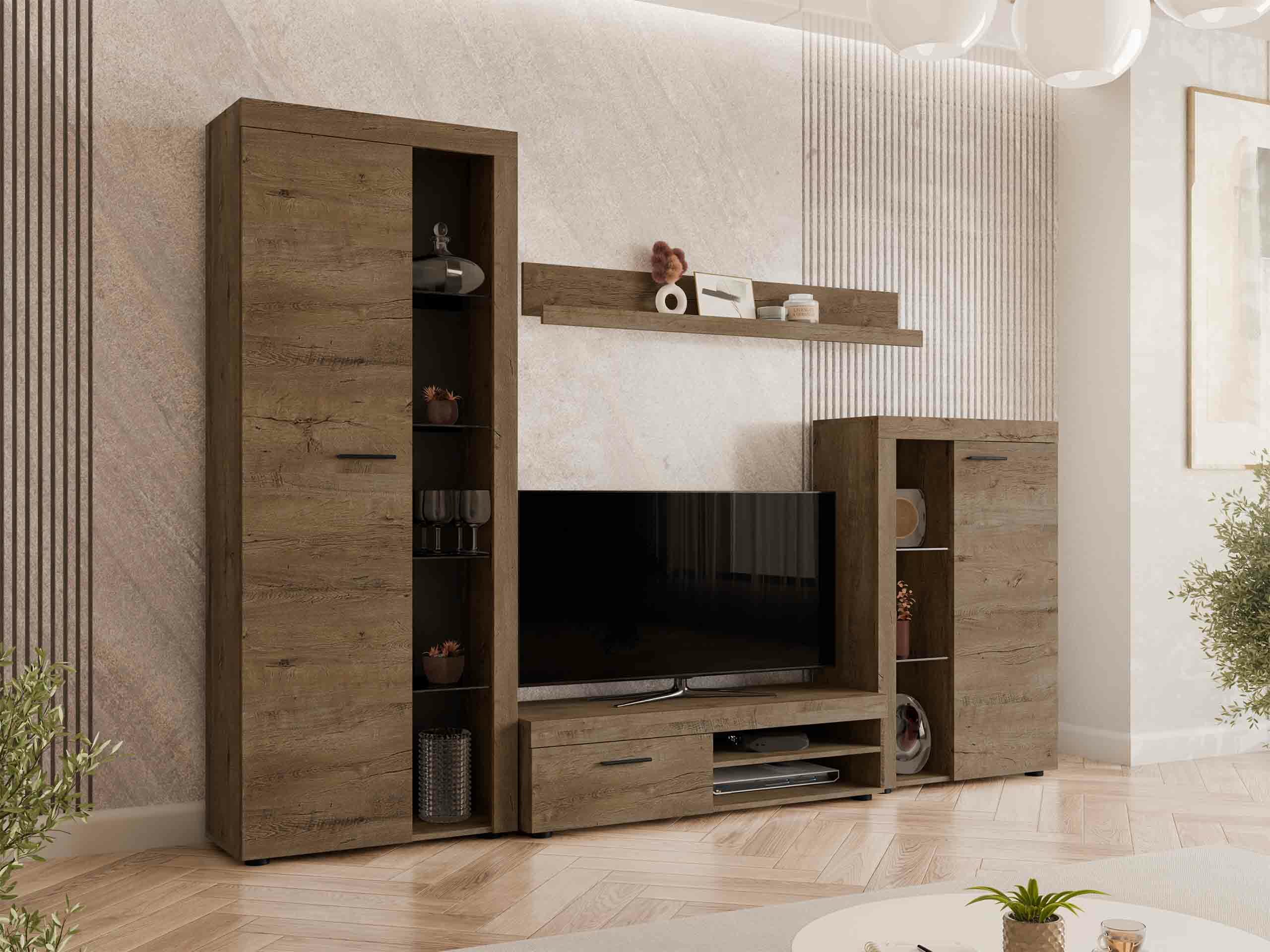 Conjunto de salón Tucson 103 (Roble de lefkada)