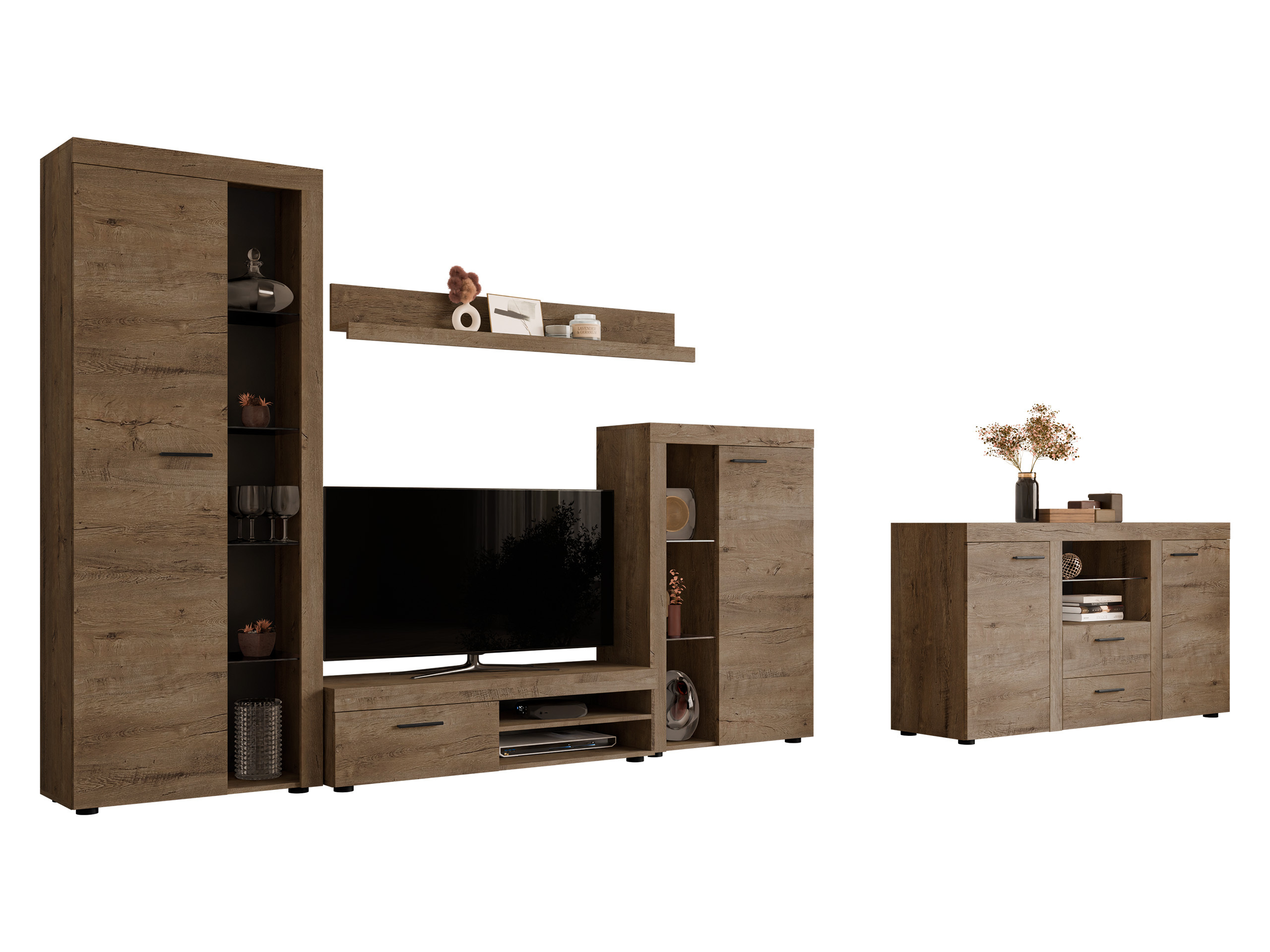 Conjunto de salón Tucson 106 (Roble de lefkada)