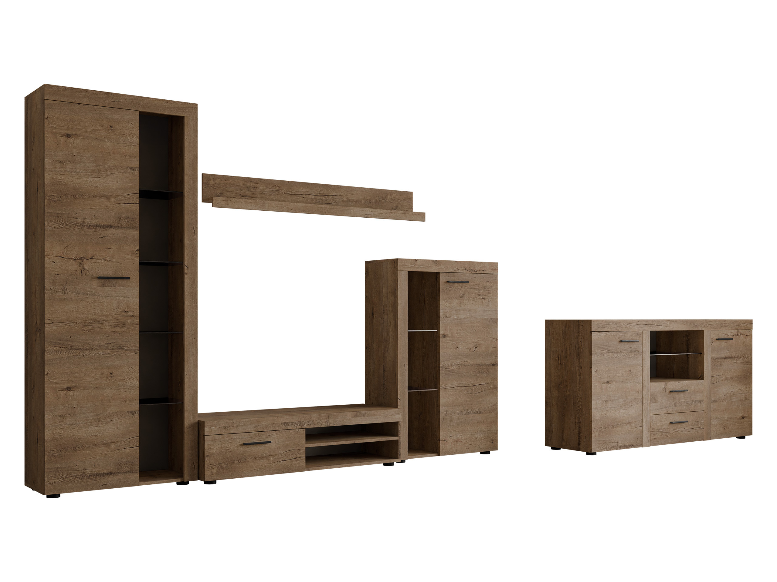 Conjunto de salón Tucson 106 (Roble de lefkada)