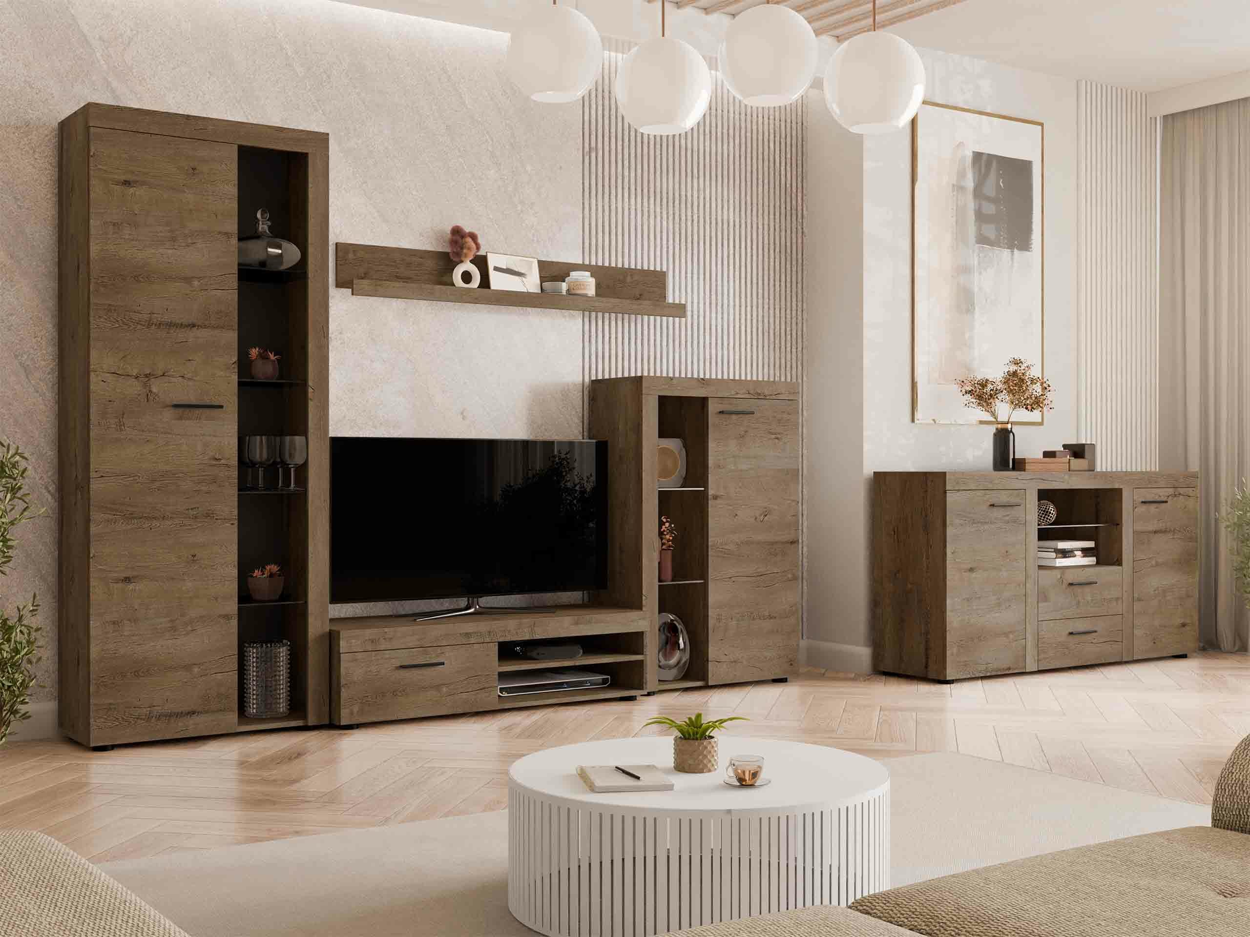 Conjunto de salón Univio I (Roble de lefkada)
