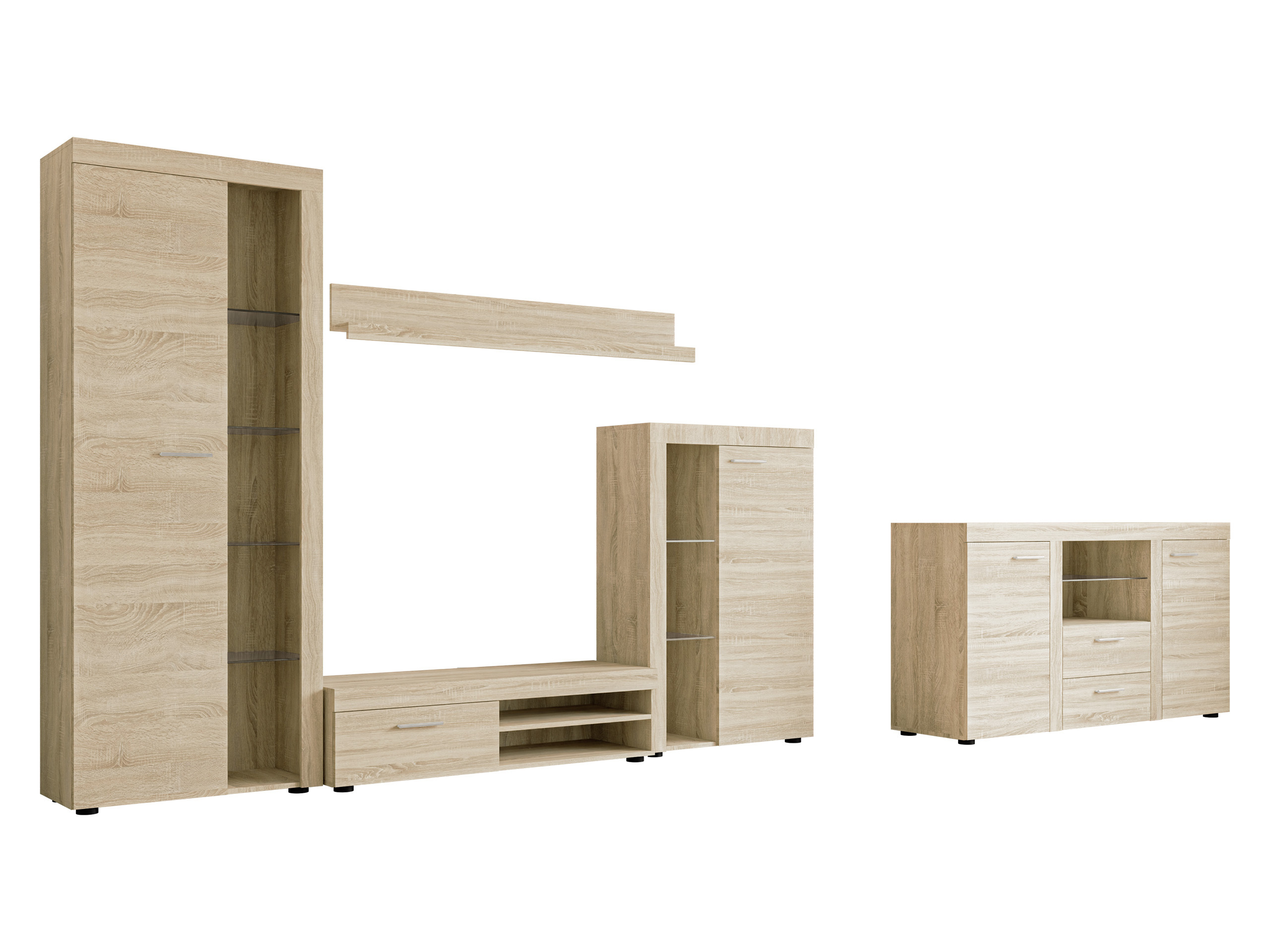 Conjunto de salón Univio I (Roble Sonoma)