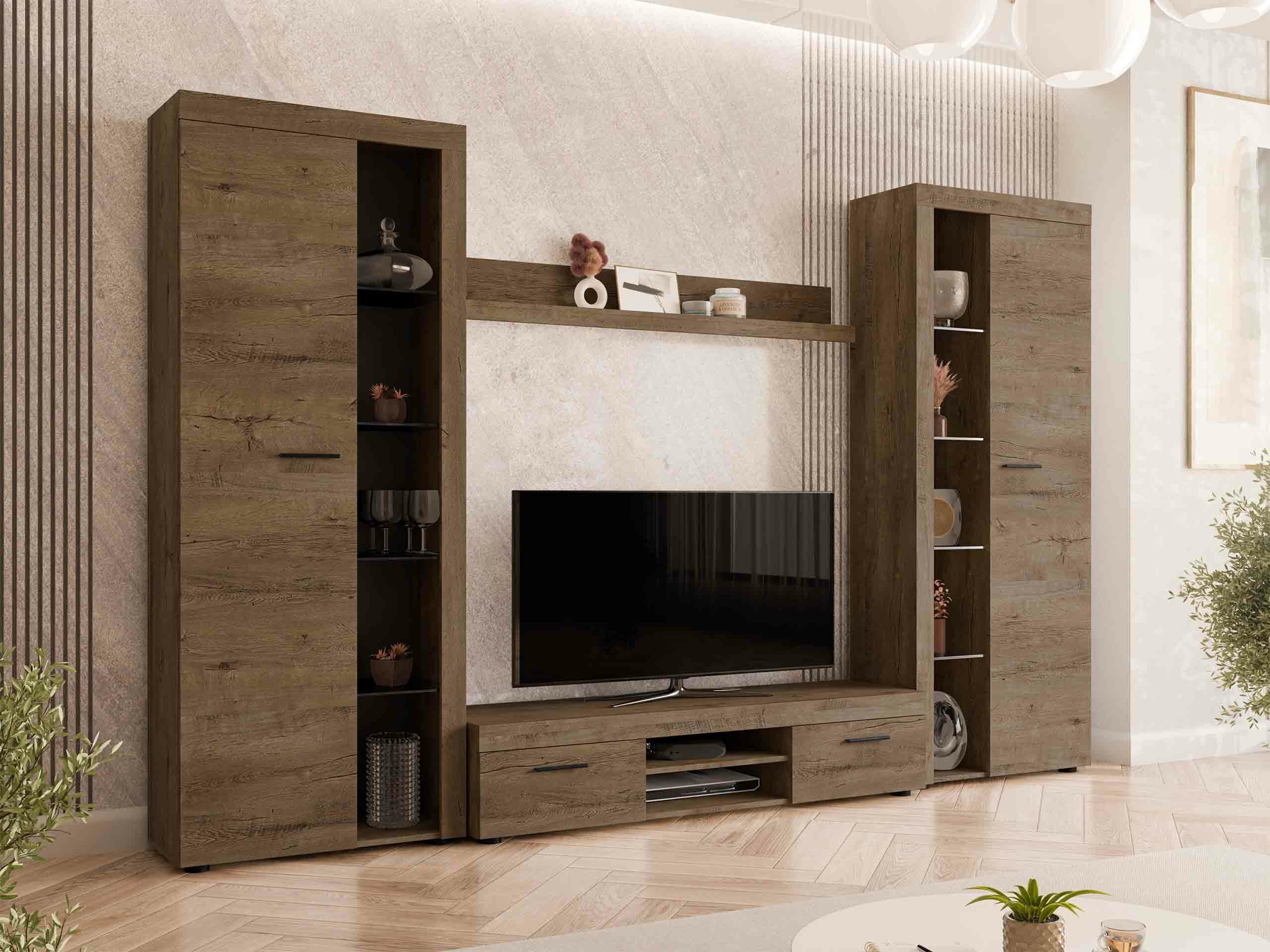 Conjunto de salón Univio II (Roble de lefkada)