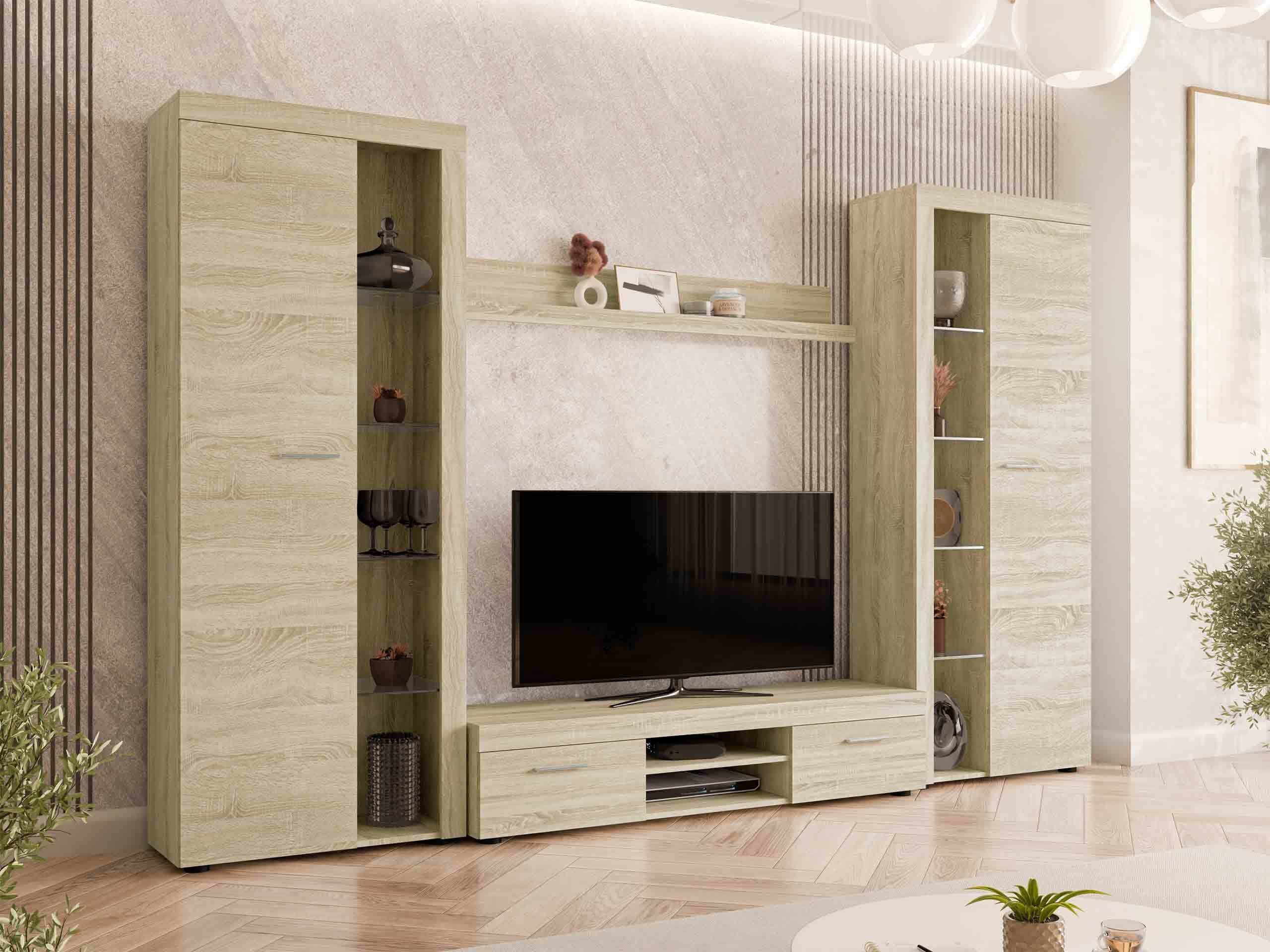 Conjunto de salón Univio II (Roble Sonoma)