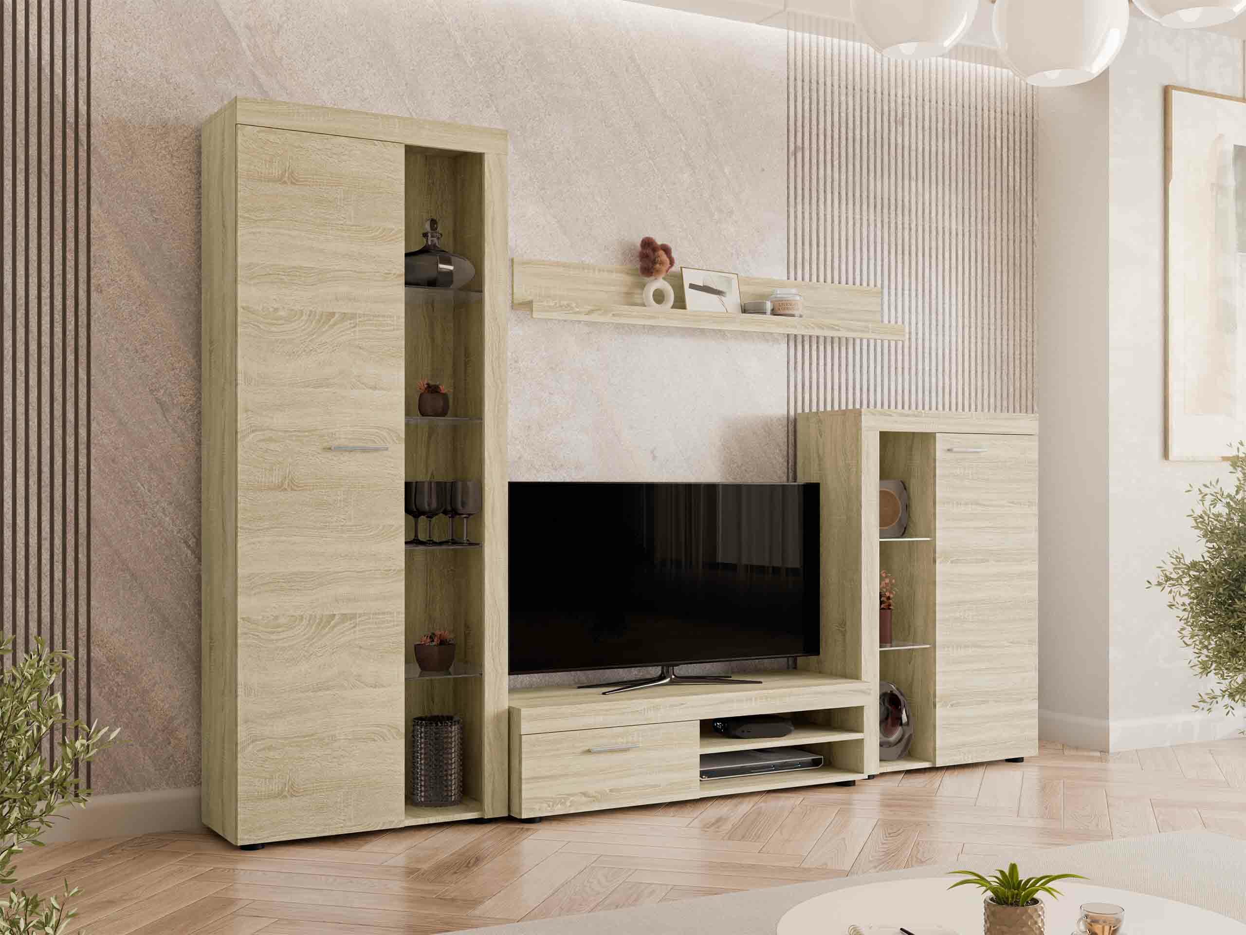Conjunto de salón Univio (Roble Sonoma)