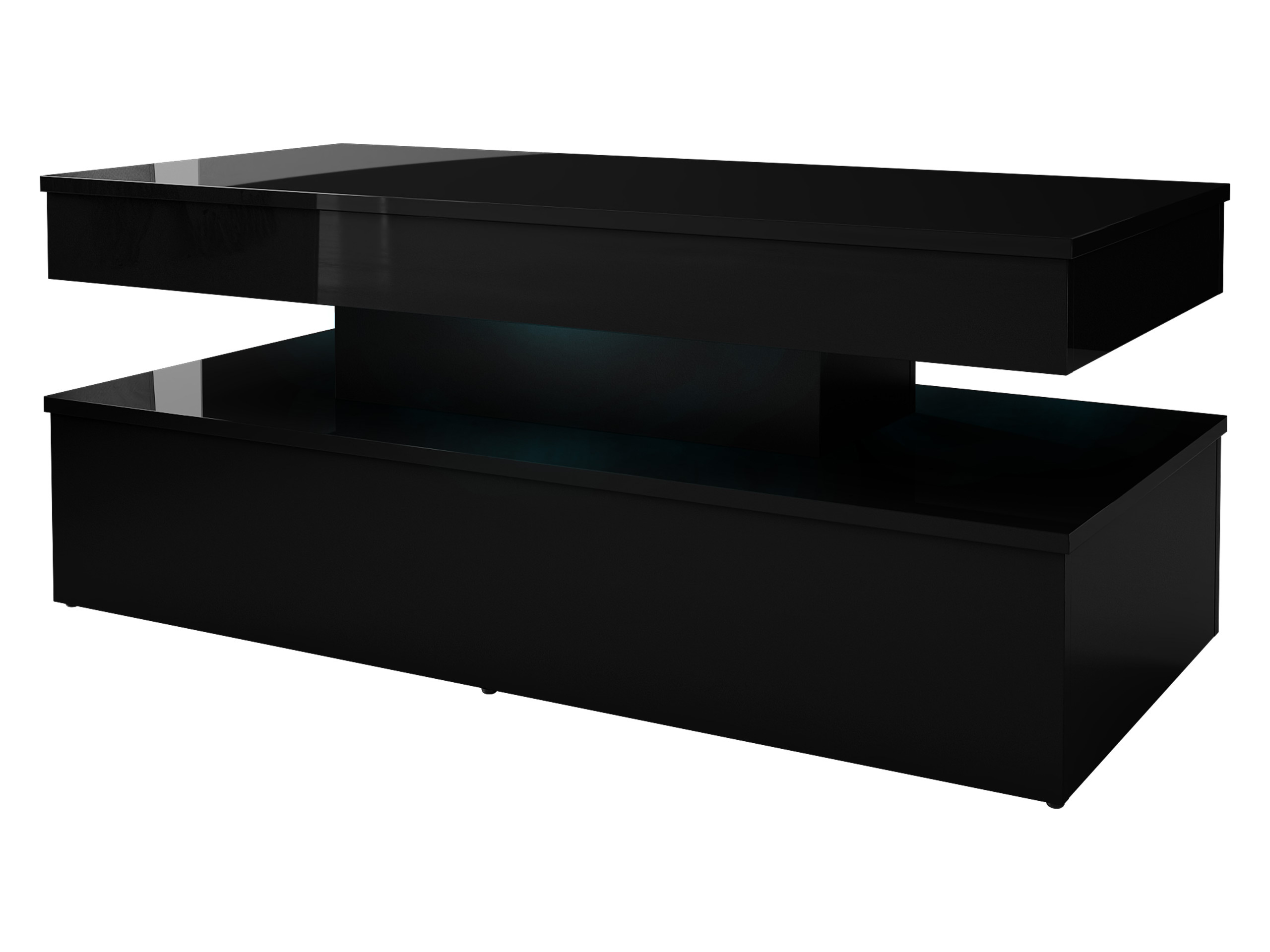 Mesa de centro Monfero (Negro + Negro brillante)