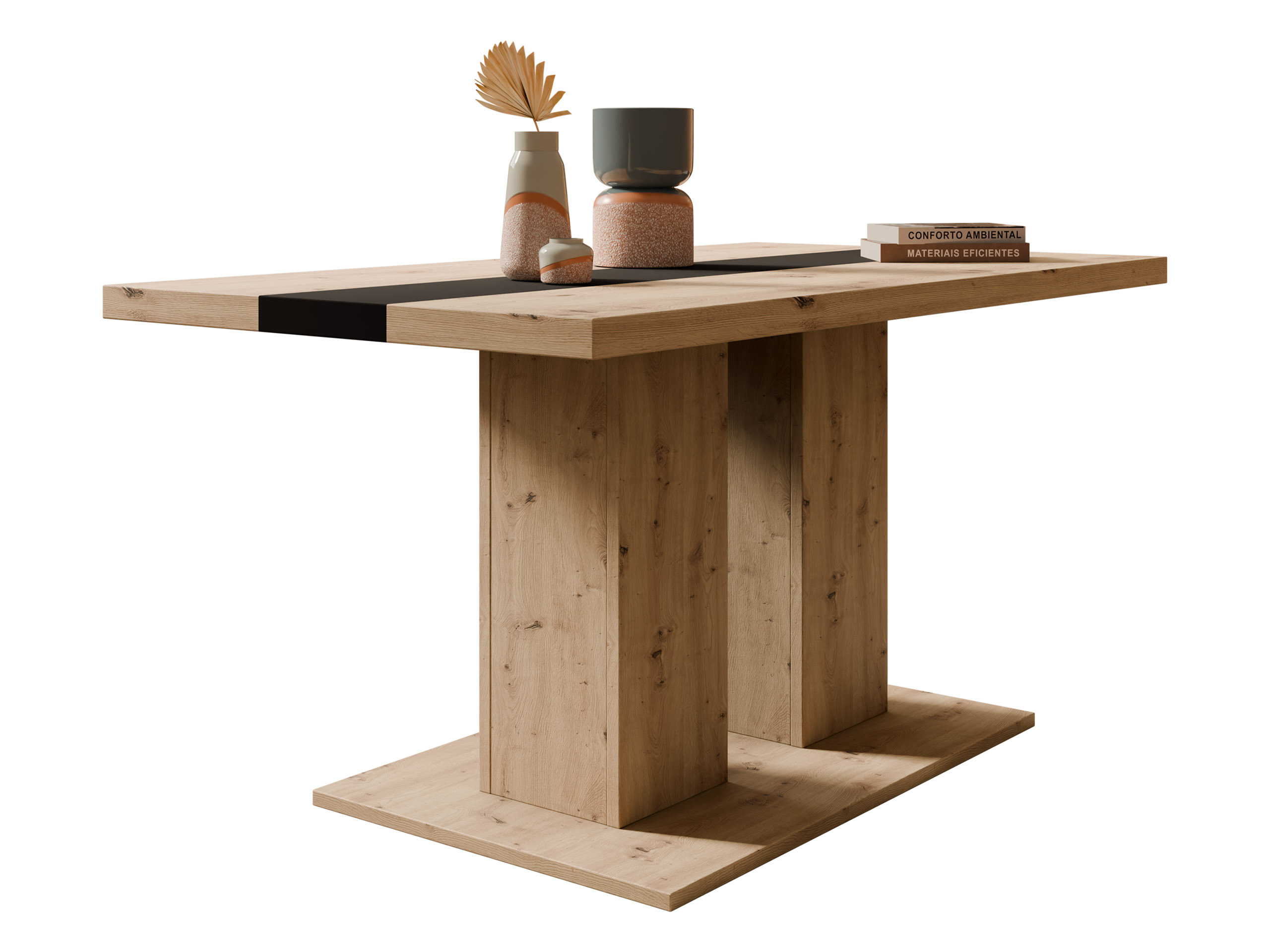 Mesa de centro Tucson 147 (Roble Artisan + Negro)