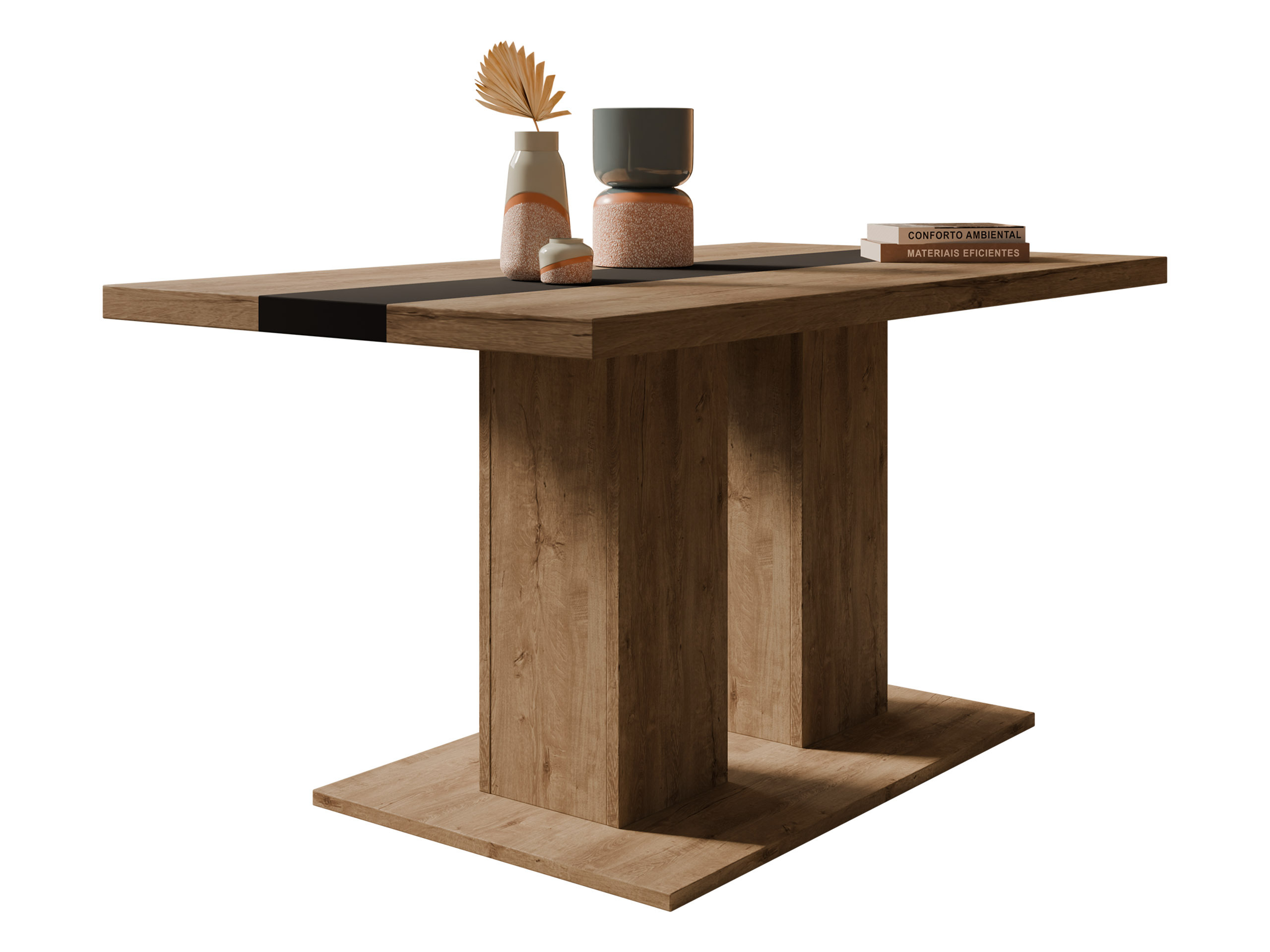 Mesa de centro Tucson 147 (Roble de lefkada + Negro)