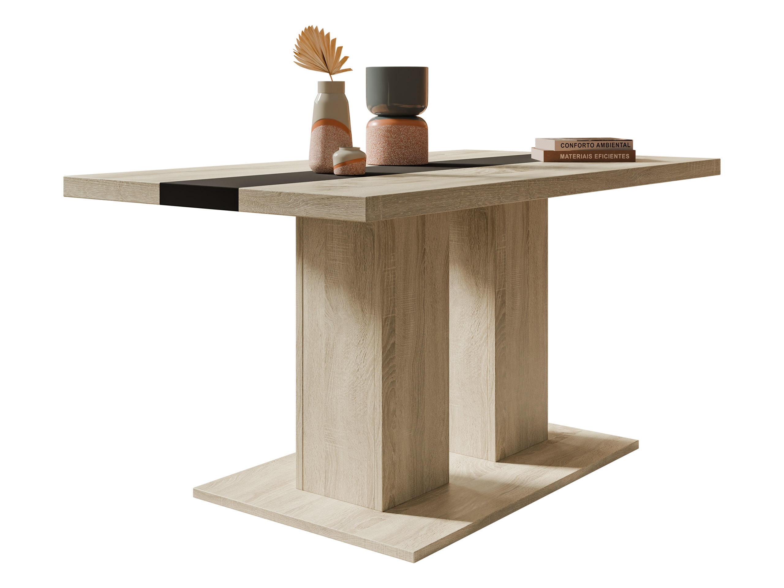 Mesa de centro Tucson 147 (Roble Sonoma + Negro)