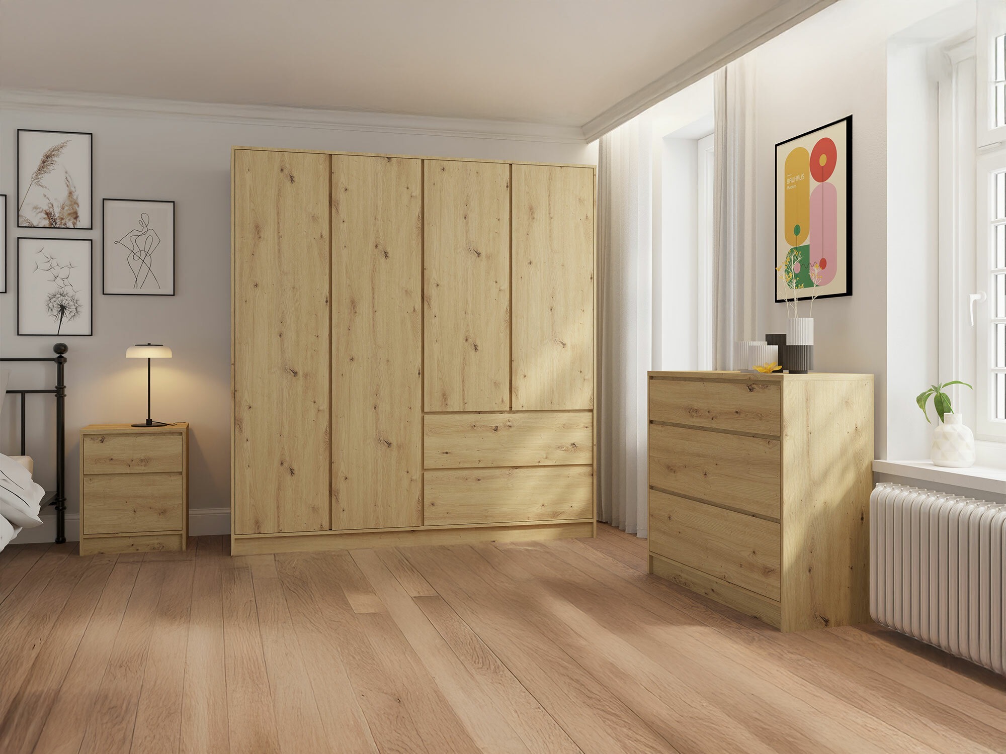 Armario Mervese 104 (Roble Artisan)