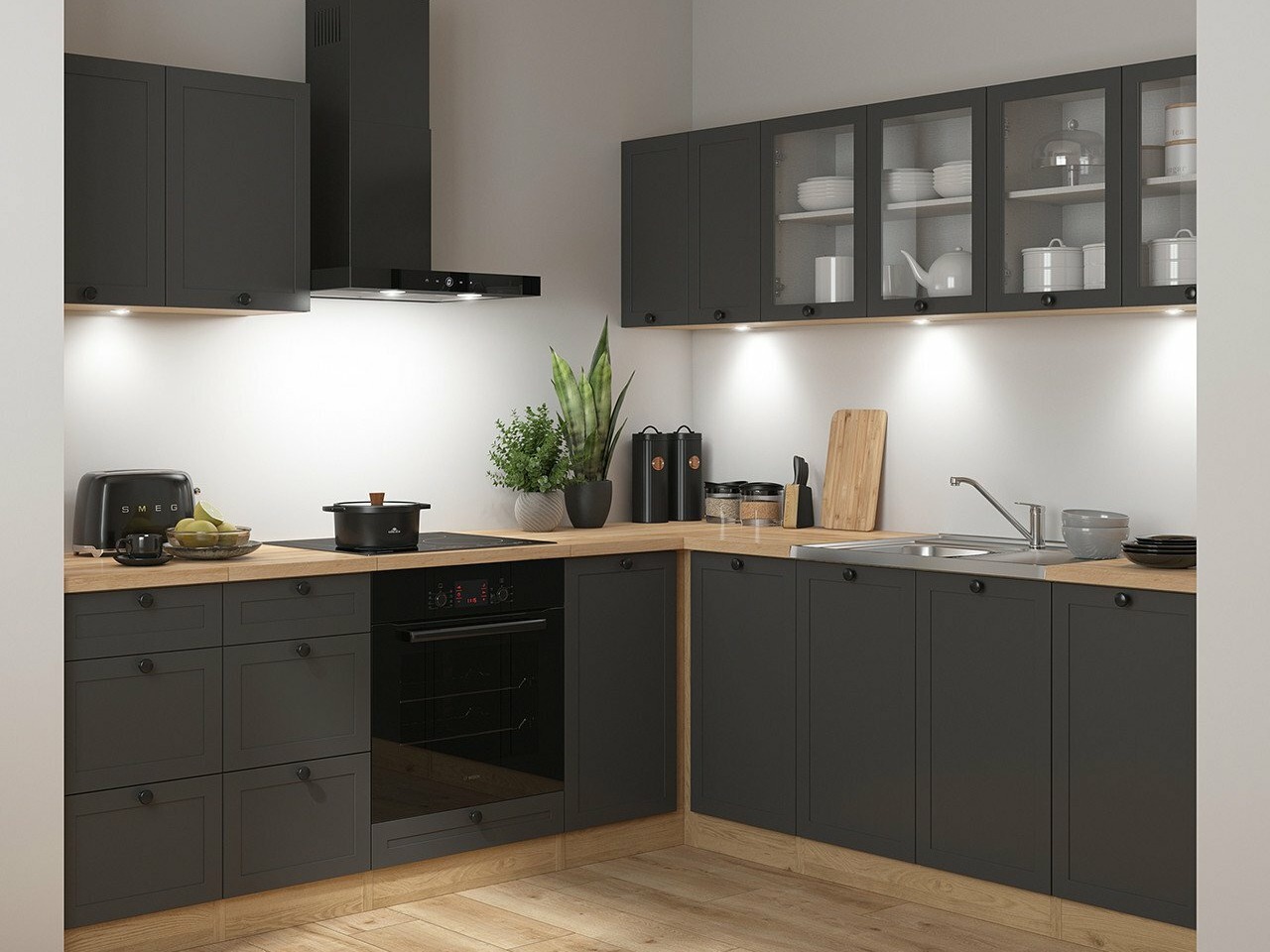 Conjunto de cocina modular Classic Grey Oak 121