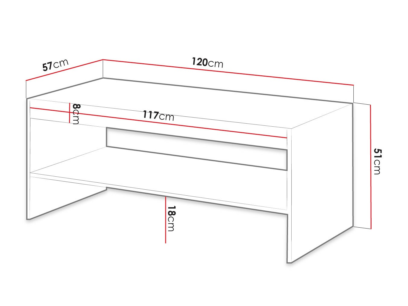 Mesa de centro Dicto (Blanco)