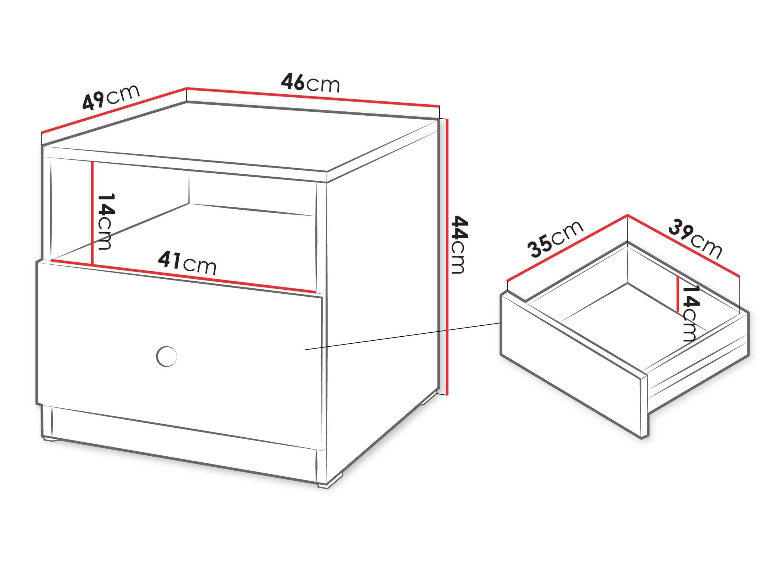 Mesilla de noche Comfivo Lenitas