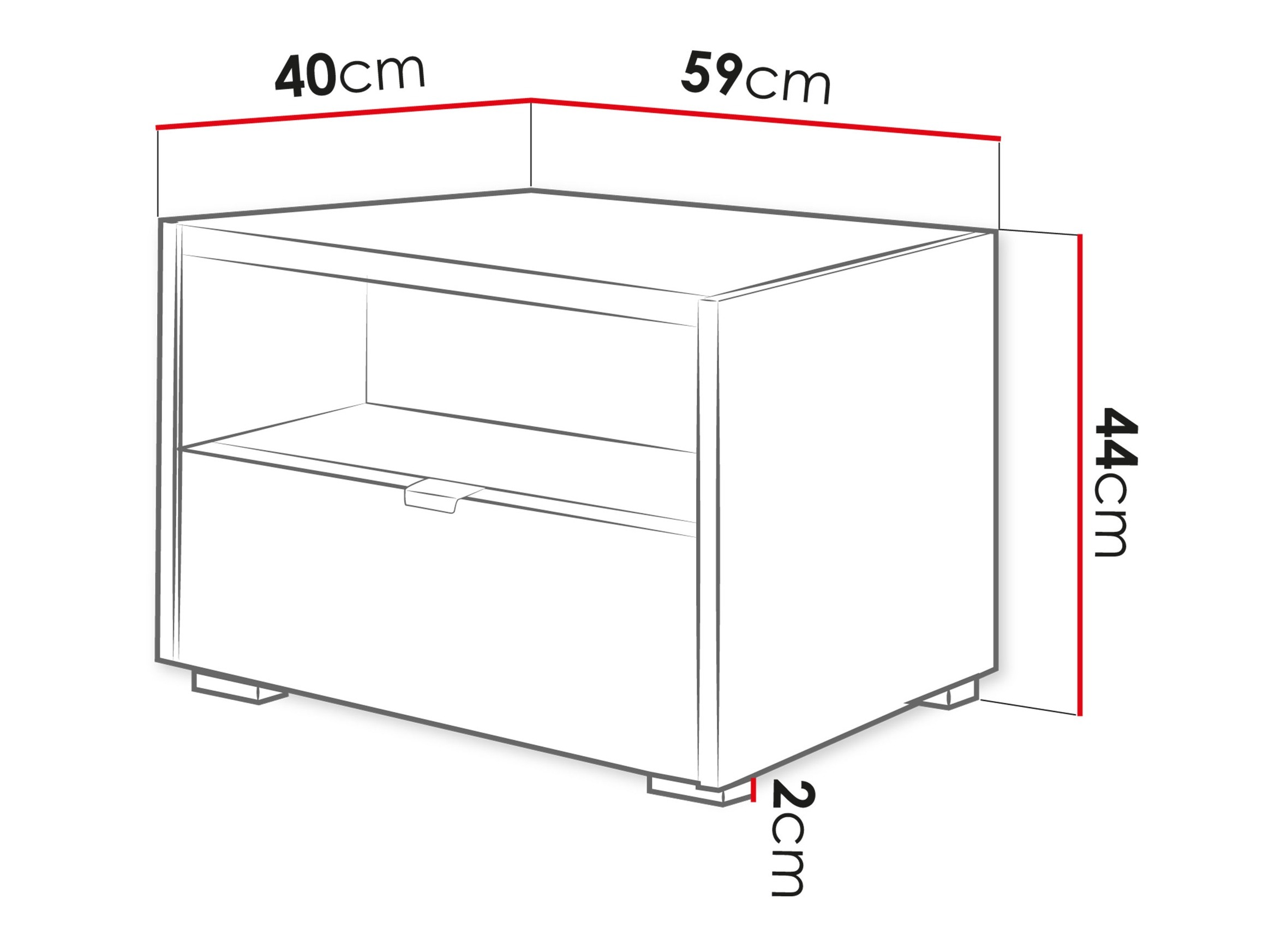 Mesilla de noche Comfivo Ordo