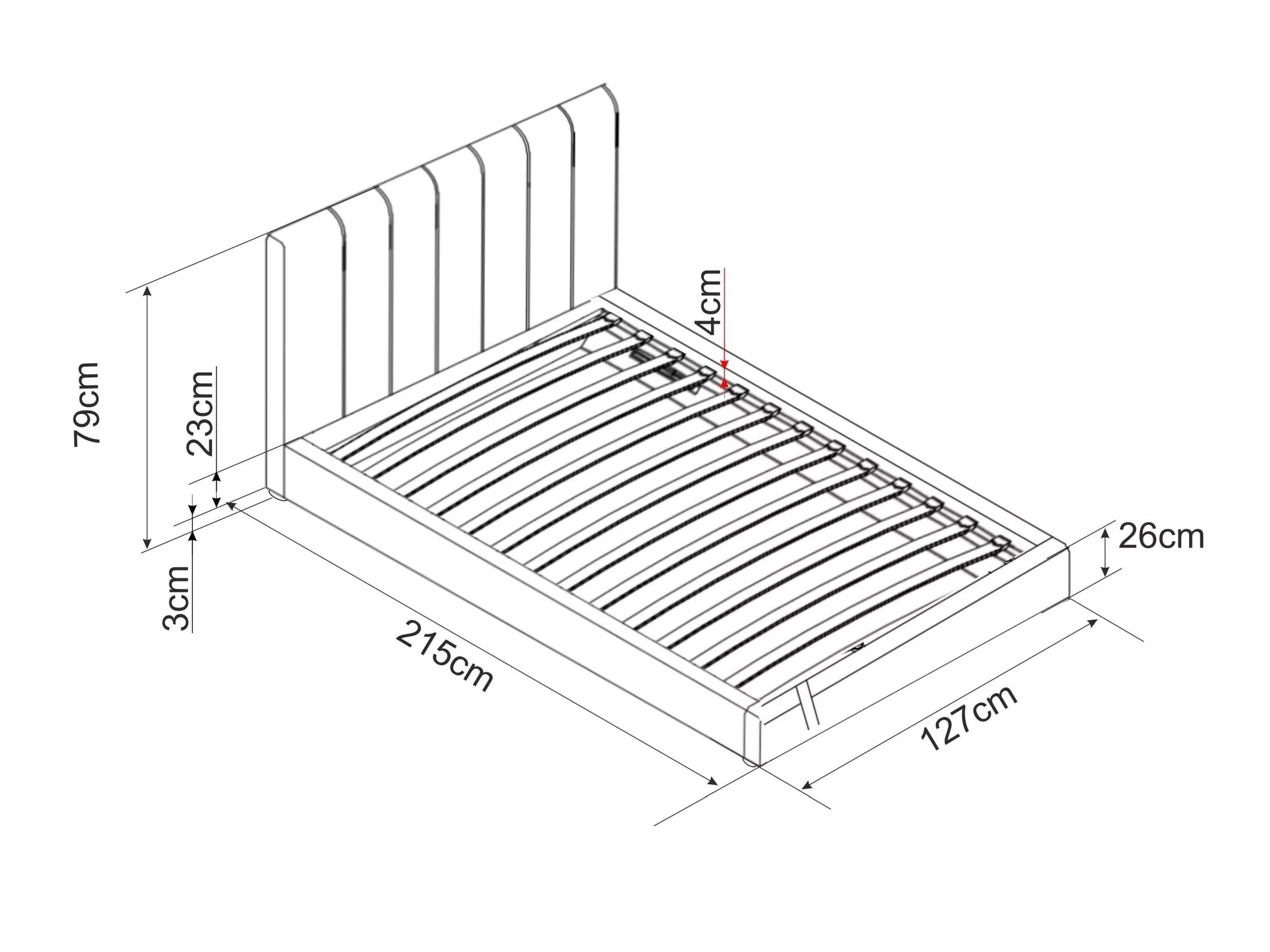 Cama Detroit 412 (Gris)