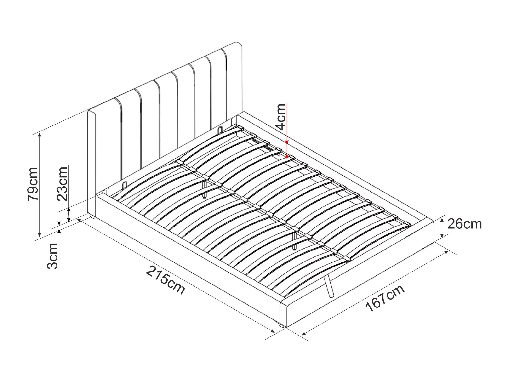 Cama Detroit 412 (Gris)