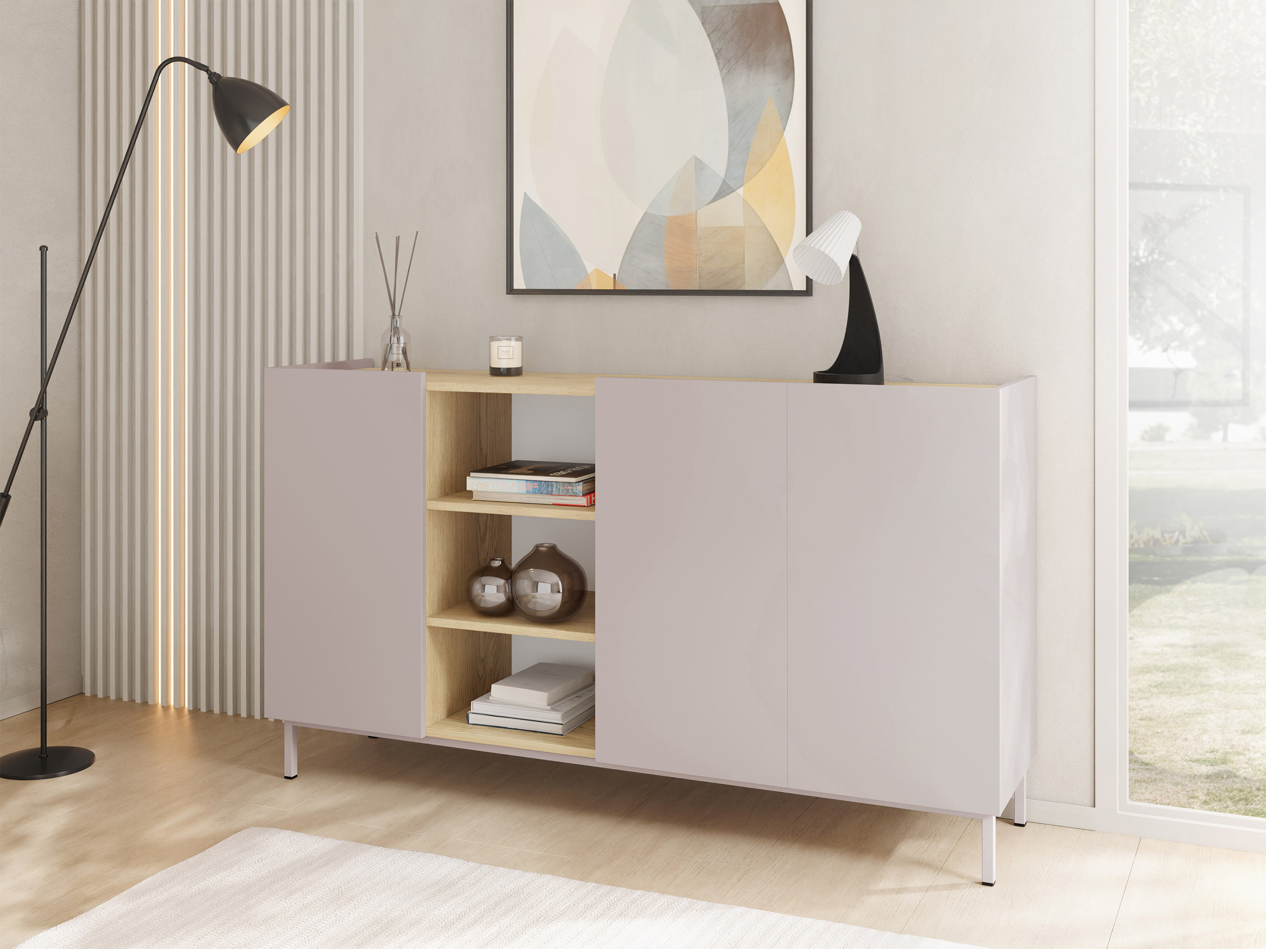 Aparador Veldome 100 (Cachemira + Roble Cremona)