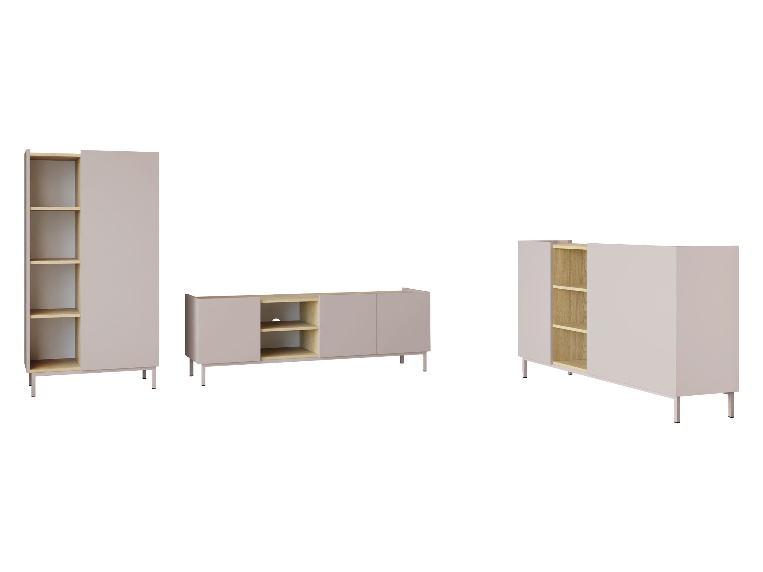 Conjunto de salón Veldome 103 (Cachemira + Roble)