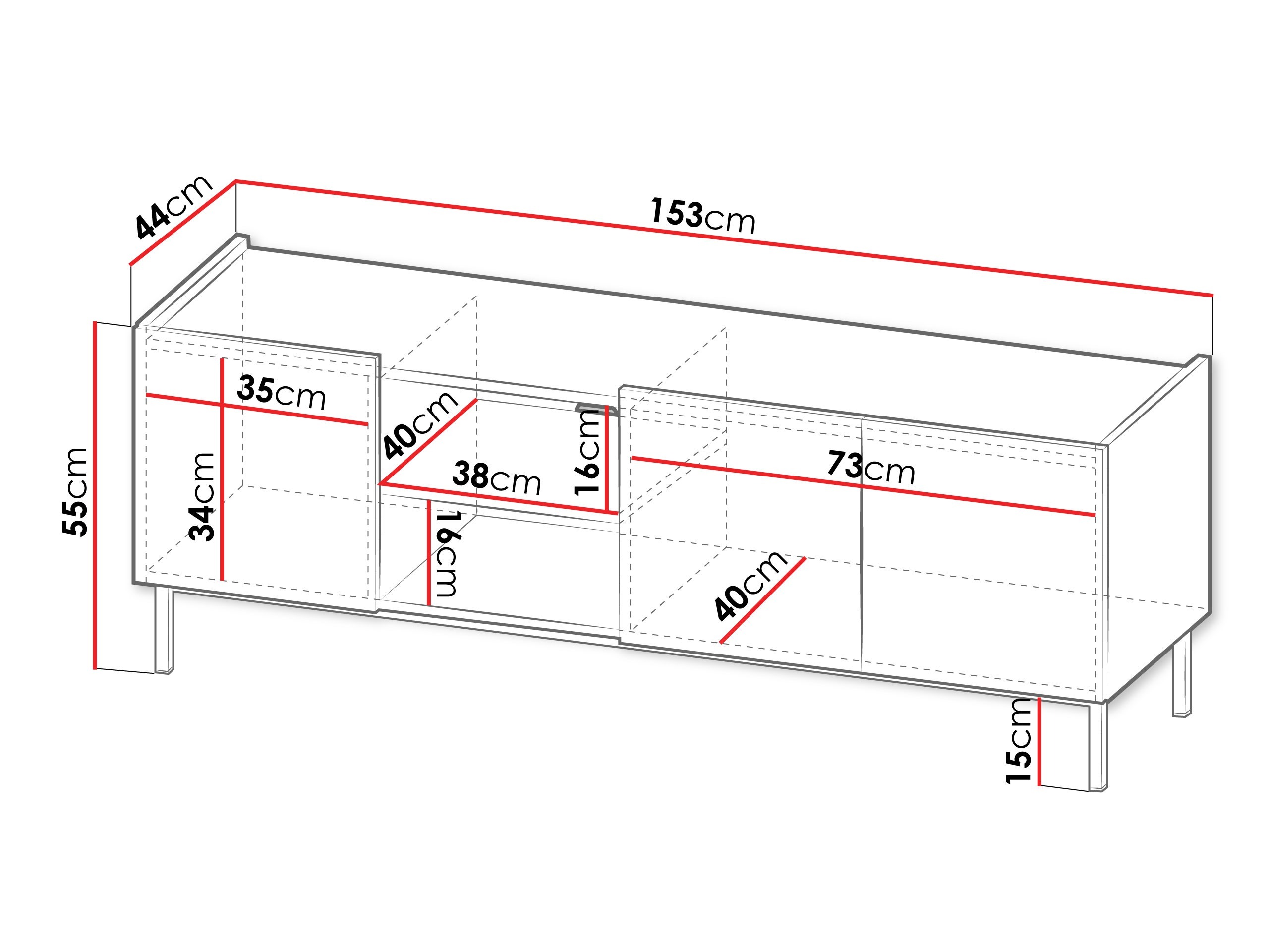 Mueble TV Veldome 102 (Cachemira + Roble)