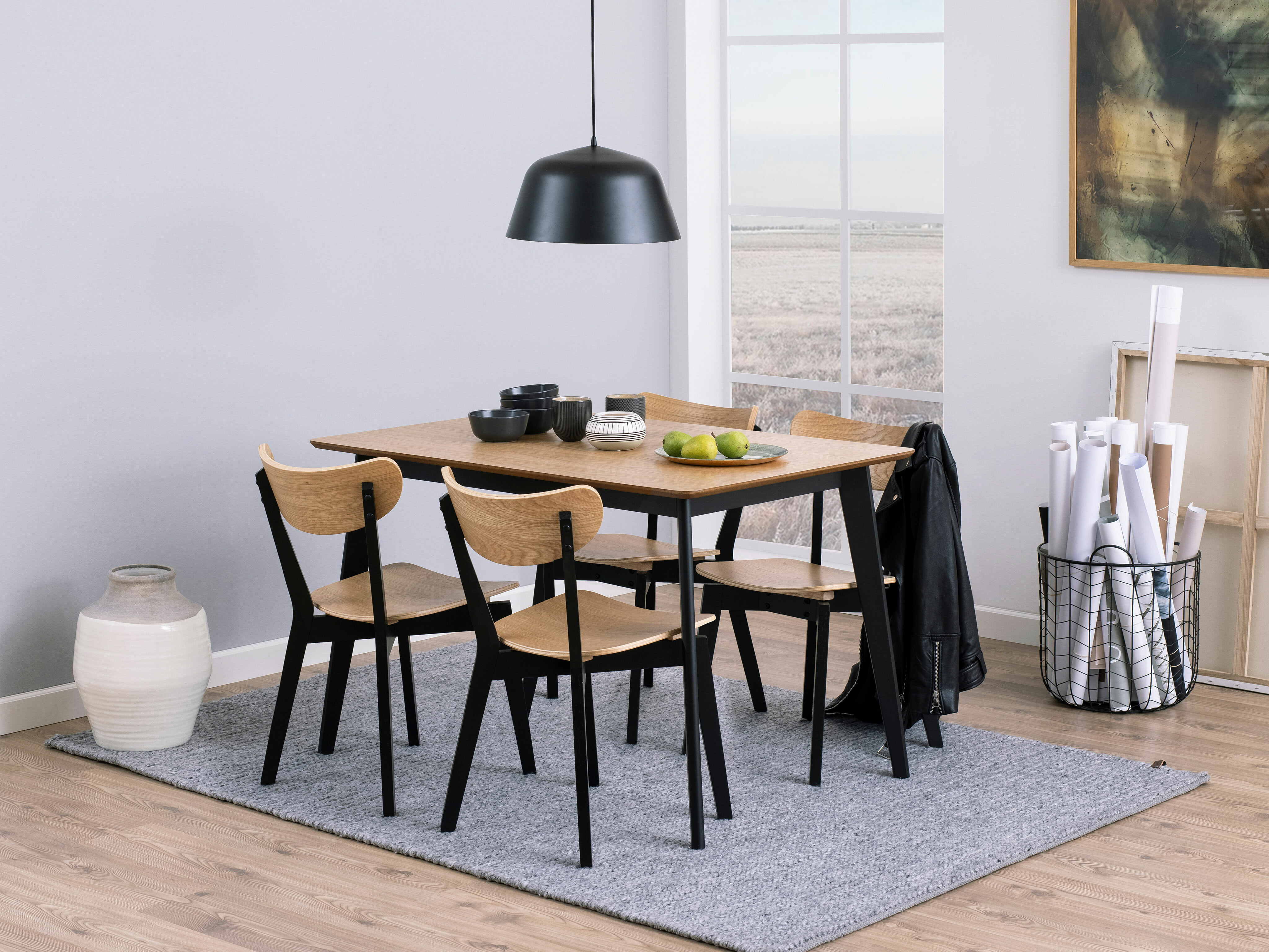 Silla Norsica 319 (Roble + Negro)