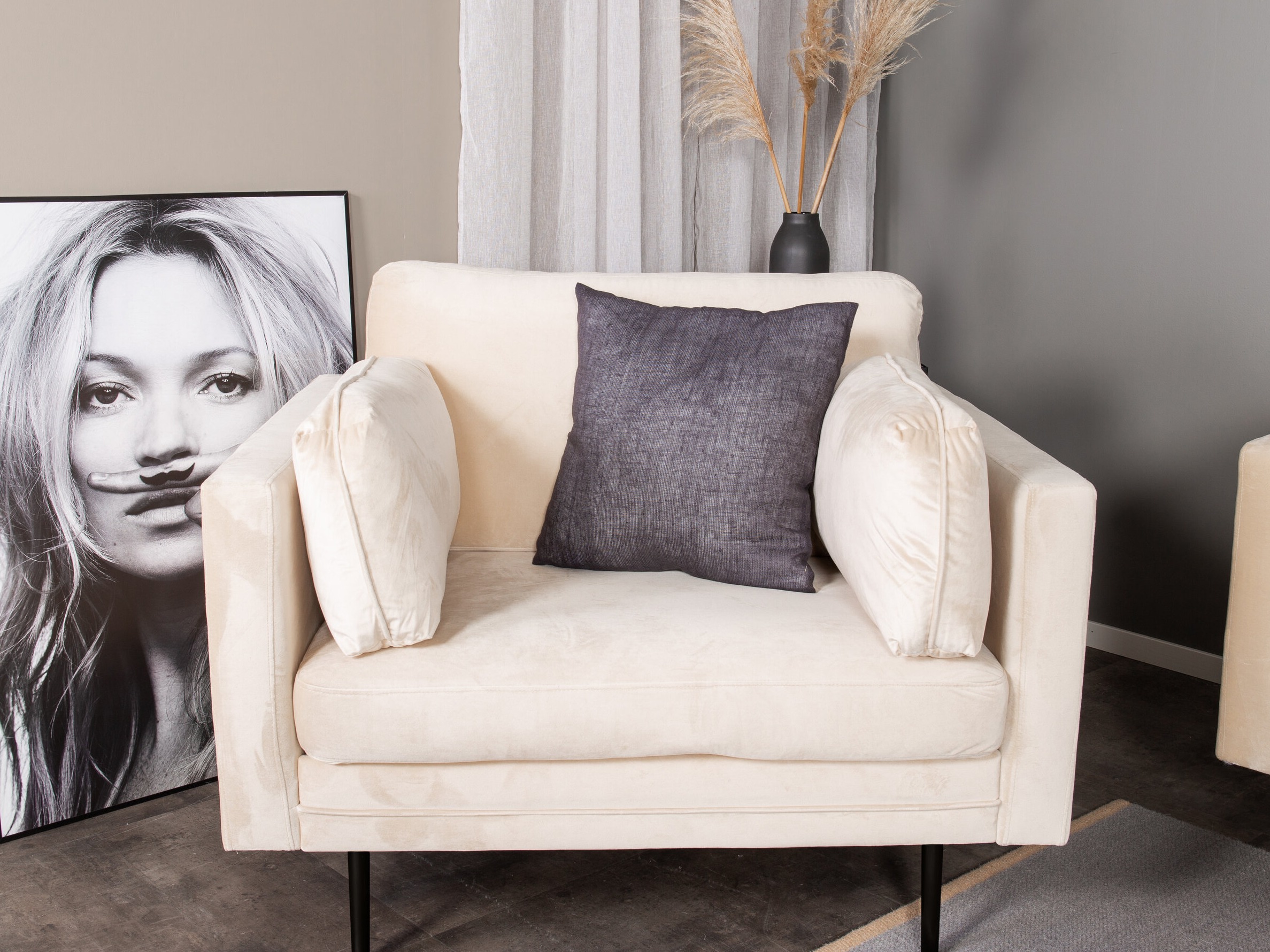 Sillón Dallas 100 (Beige + Negro)