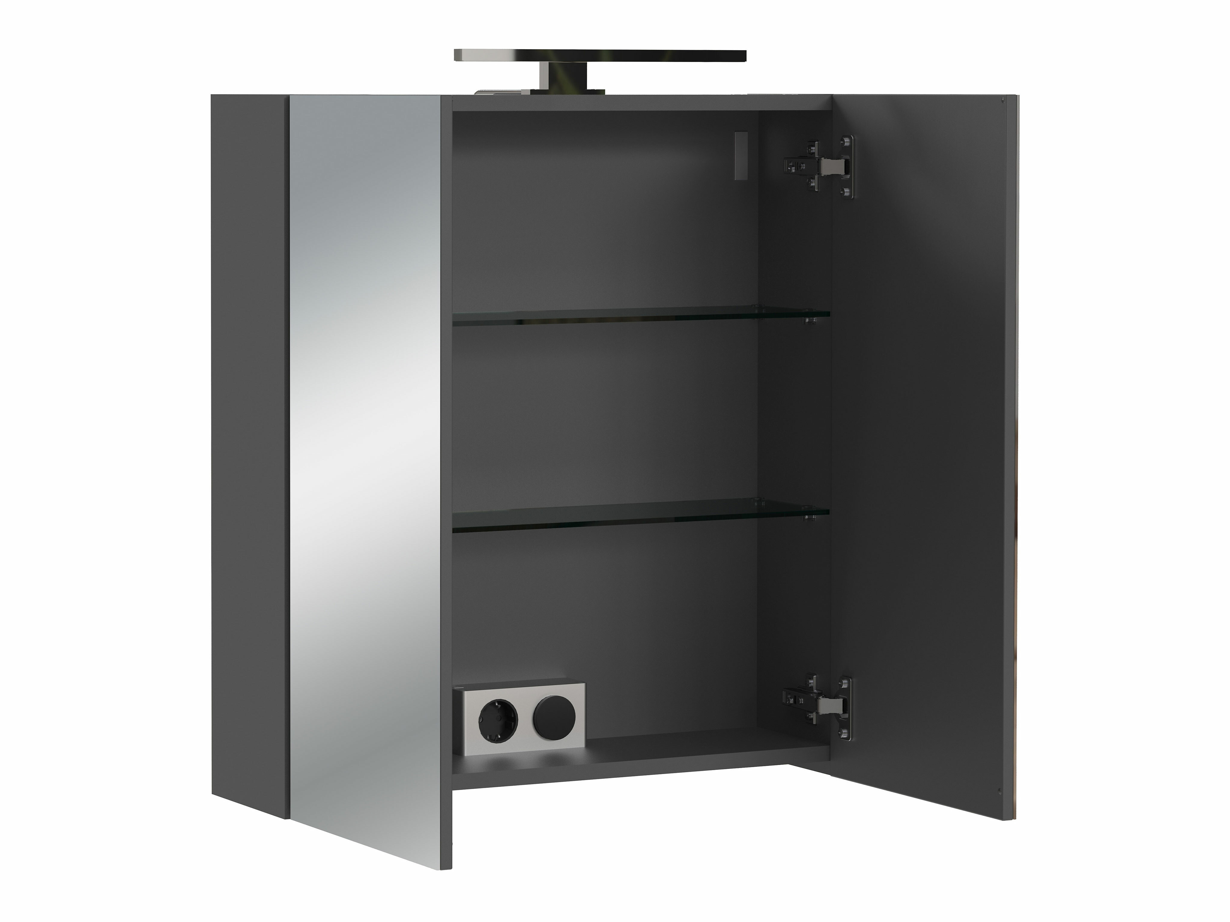 Mueble con espejo para baño Felfere 107 (Antracita)