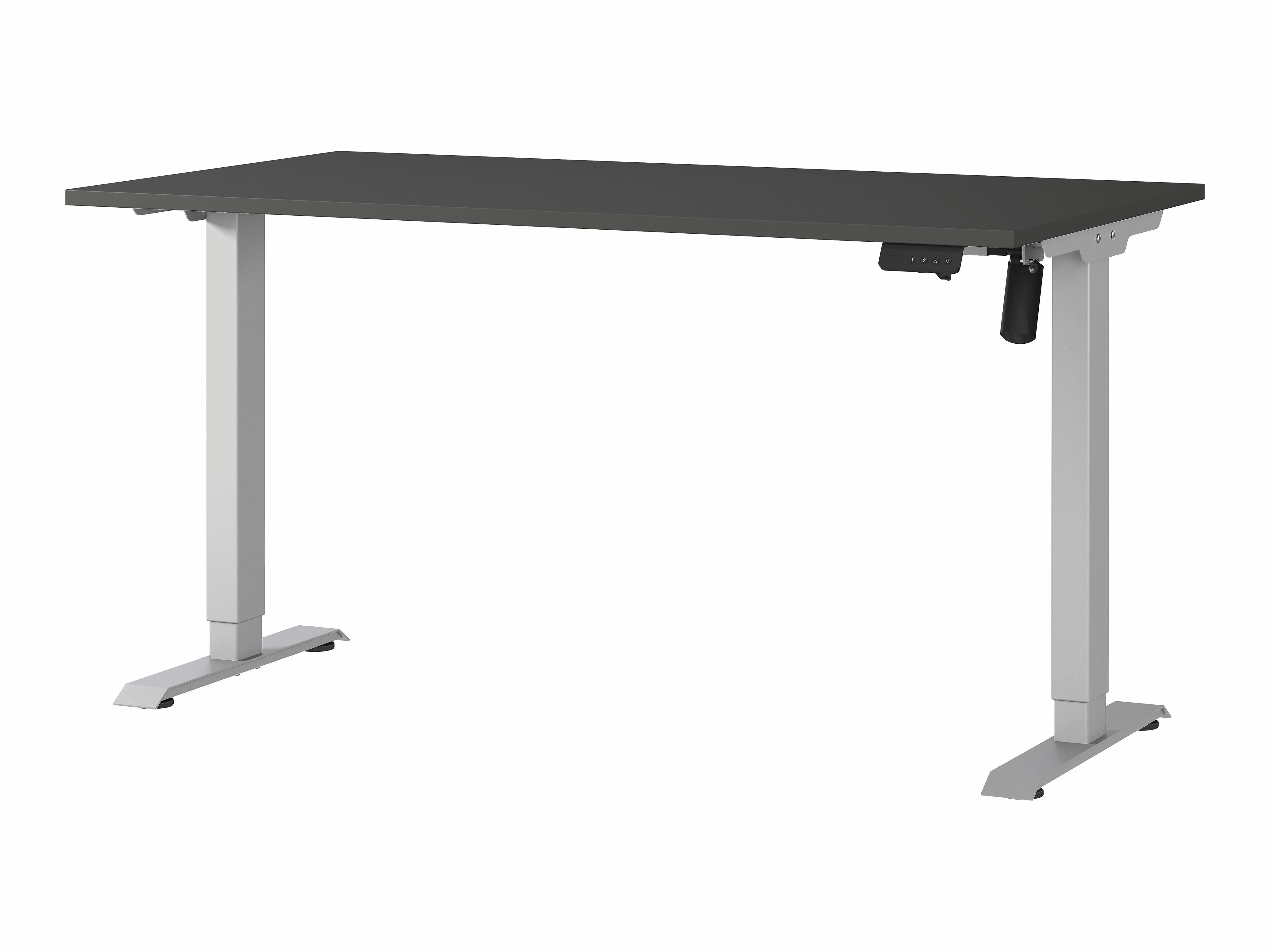 Escritorio de altura regulable Lartesi 116 (Grafito + Plata)