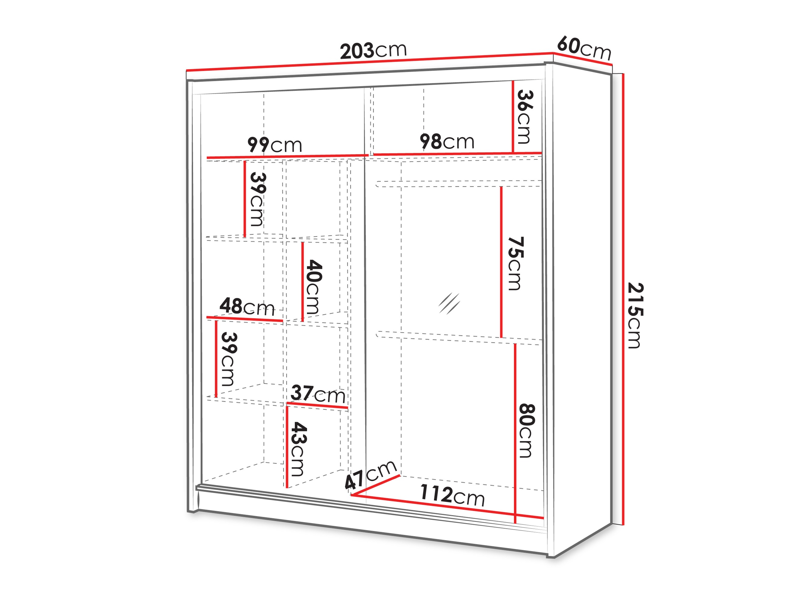 Armario Gemes (Roble wotan + Blanco)