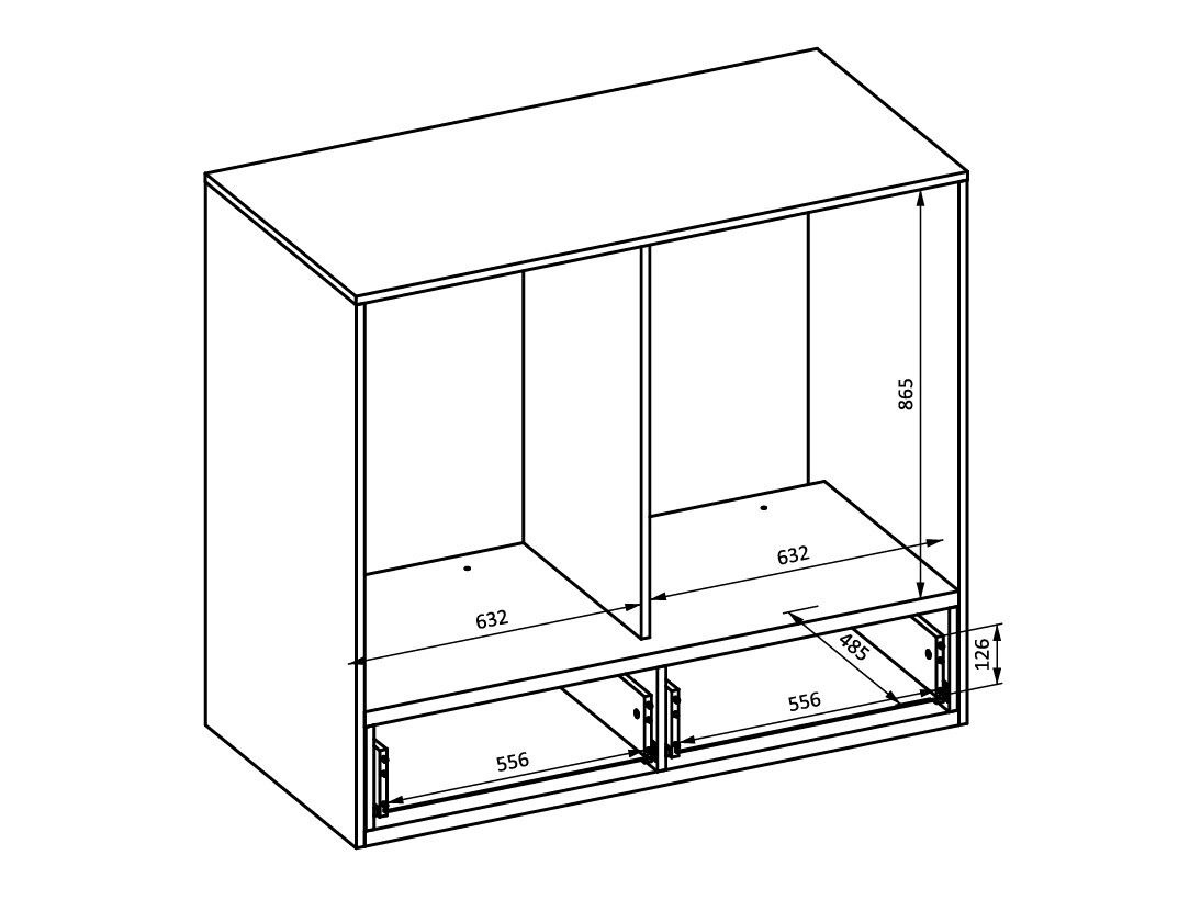 Estantería para baño Austin 368 (Negro)