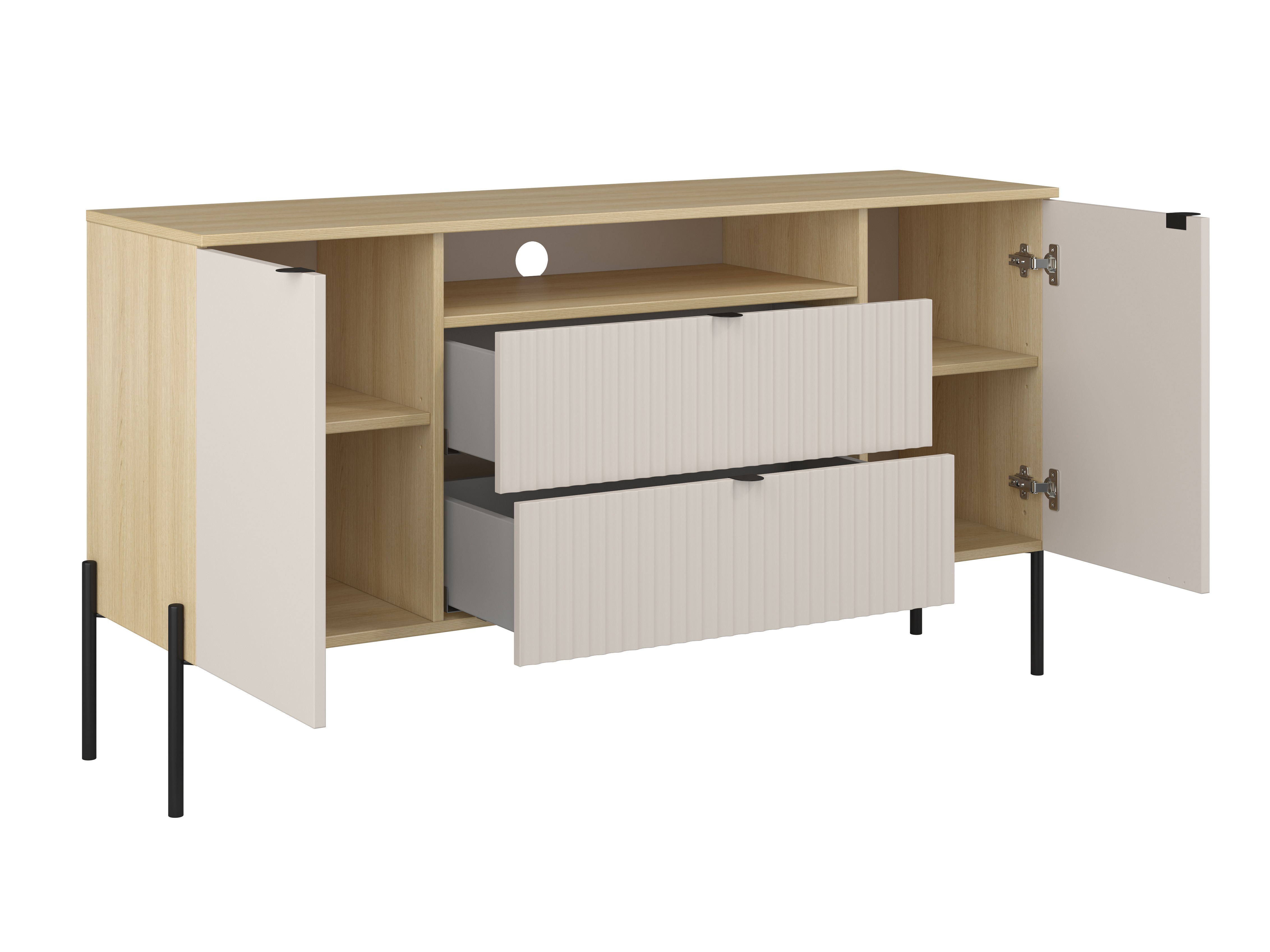 Cómoda Levtenu 115 (Roble + Cachemira)